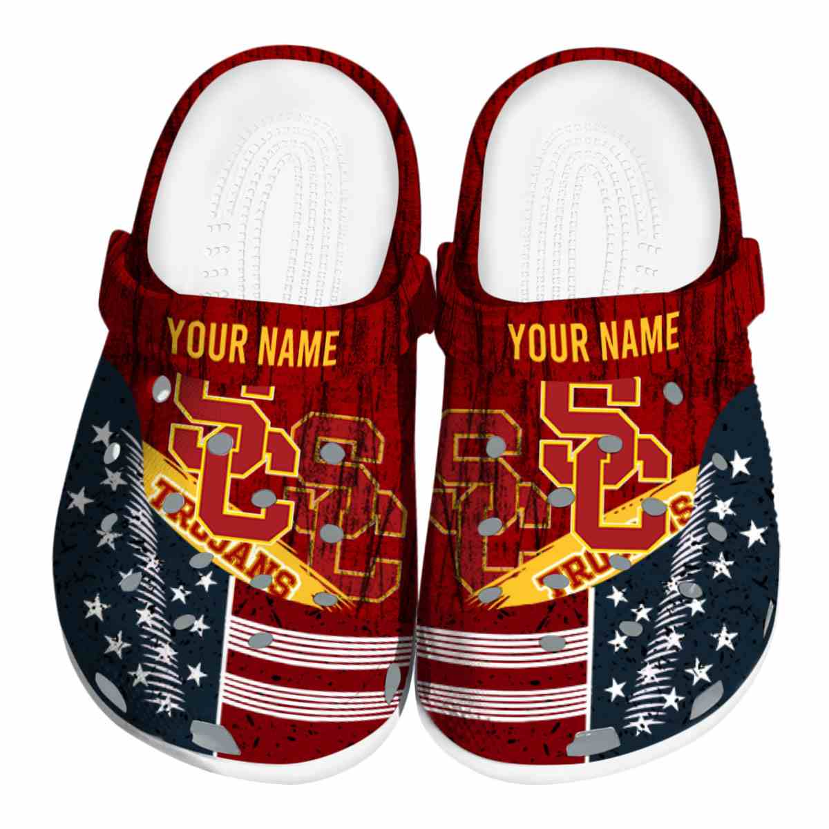 USC Trojans NCAA Sport Crocs Crocband Clogs Shoes Comfortable For Men Women and Kids
