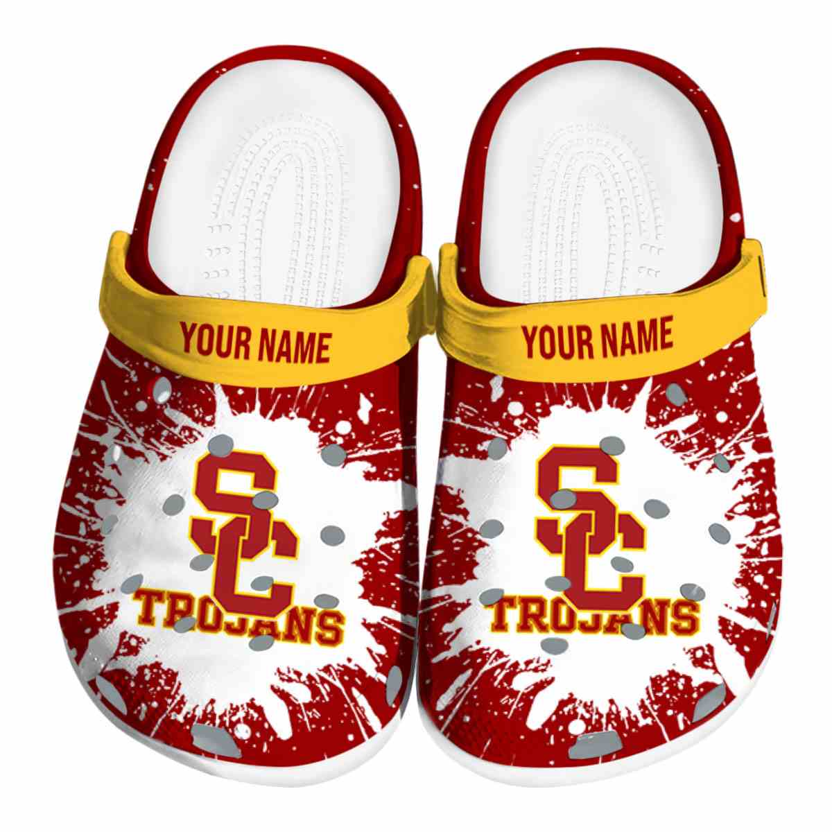 USC Trojans NCAA Sport Crocs Crocband Clogs Shoes Comfortable For Men Women and Kids