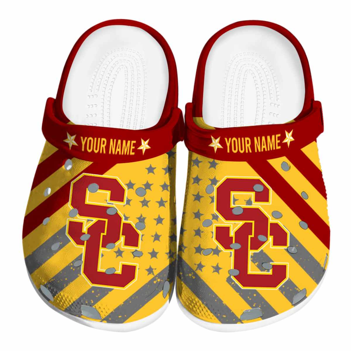 USC Trojans NCAA Sport Crocs Crocband Clogs Shoes Comfortable For Men Women and Kids