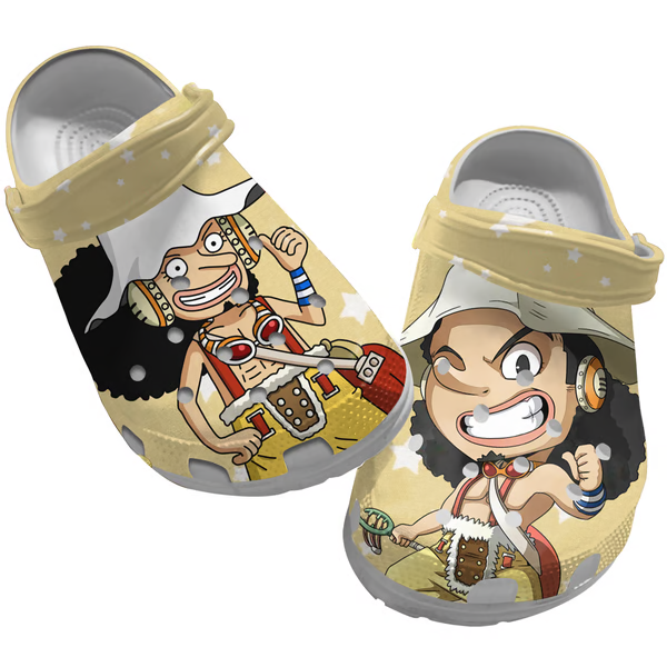 Usopp One Piece Anime Crocs Crocband Clogs Shoes Comfortable For Men Women and Kids
