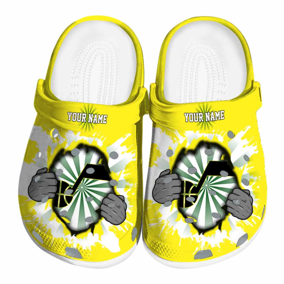 Utah Jazz NBA Sport Crocs Crocband Clogs Shoes Comfortable For Men Women and Kids