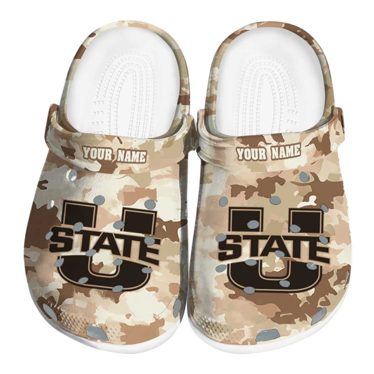 Utah State Aggies NCAA Sport Crocs Crocband Clogs Shoes Comfortable For Men Women and Kids