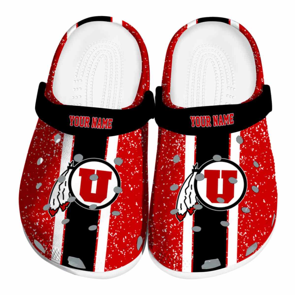 Utah Utes NCAA Sport Crocs Crocband Clogs Shoes Comfortable For Men Women and Kids
