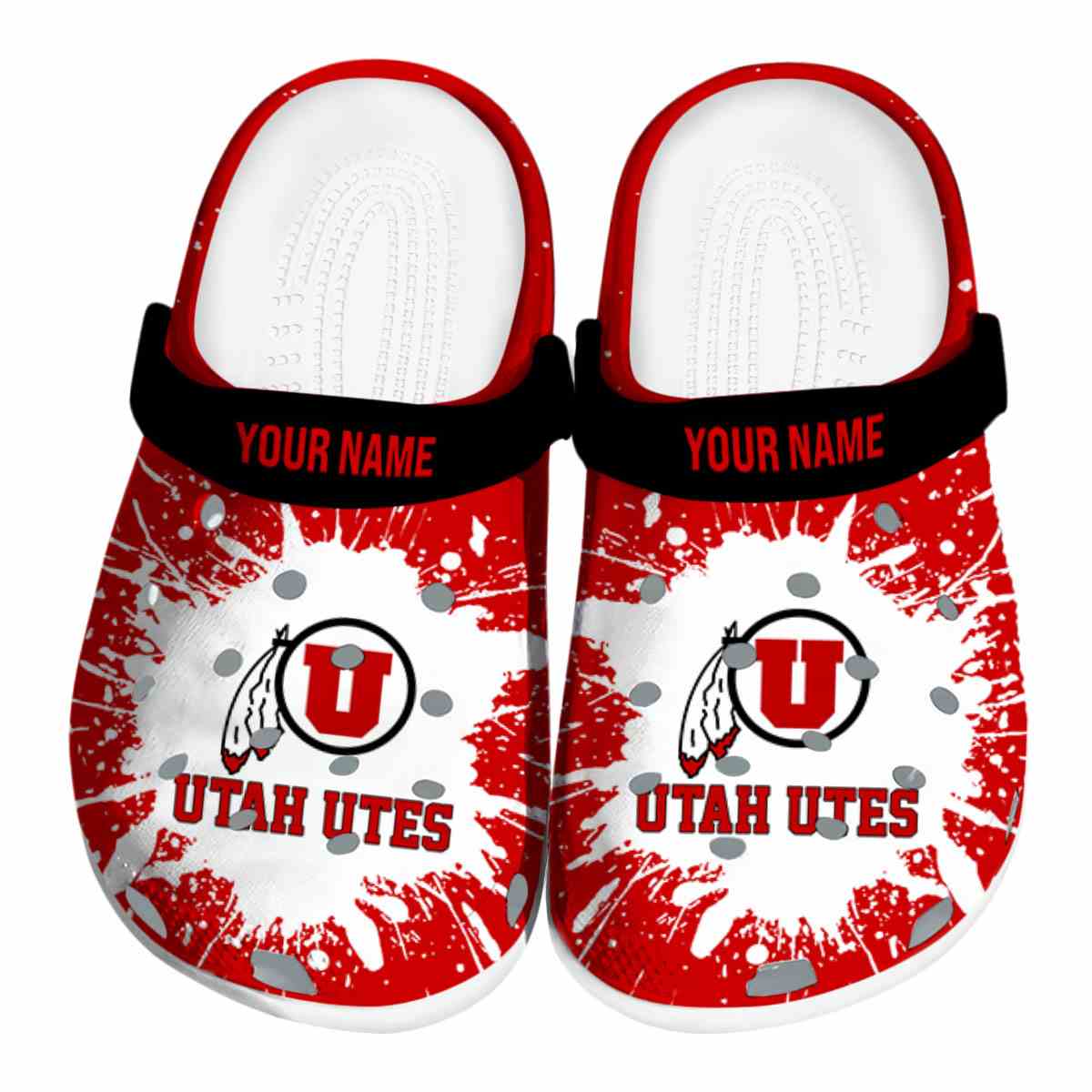 Utah Utes NCAA Sport Crocs Crocband Clogs Shoes Comfortable For Men Women and Kids