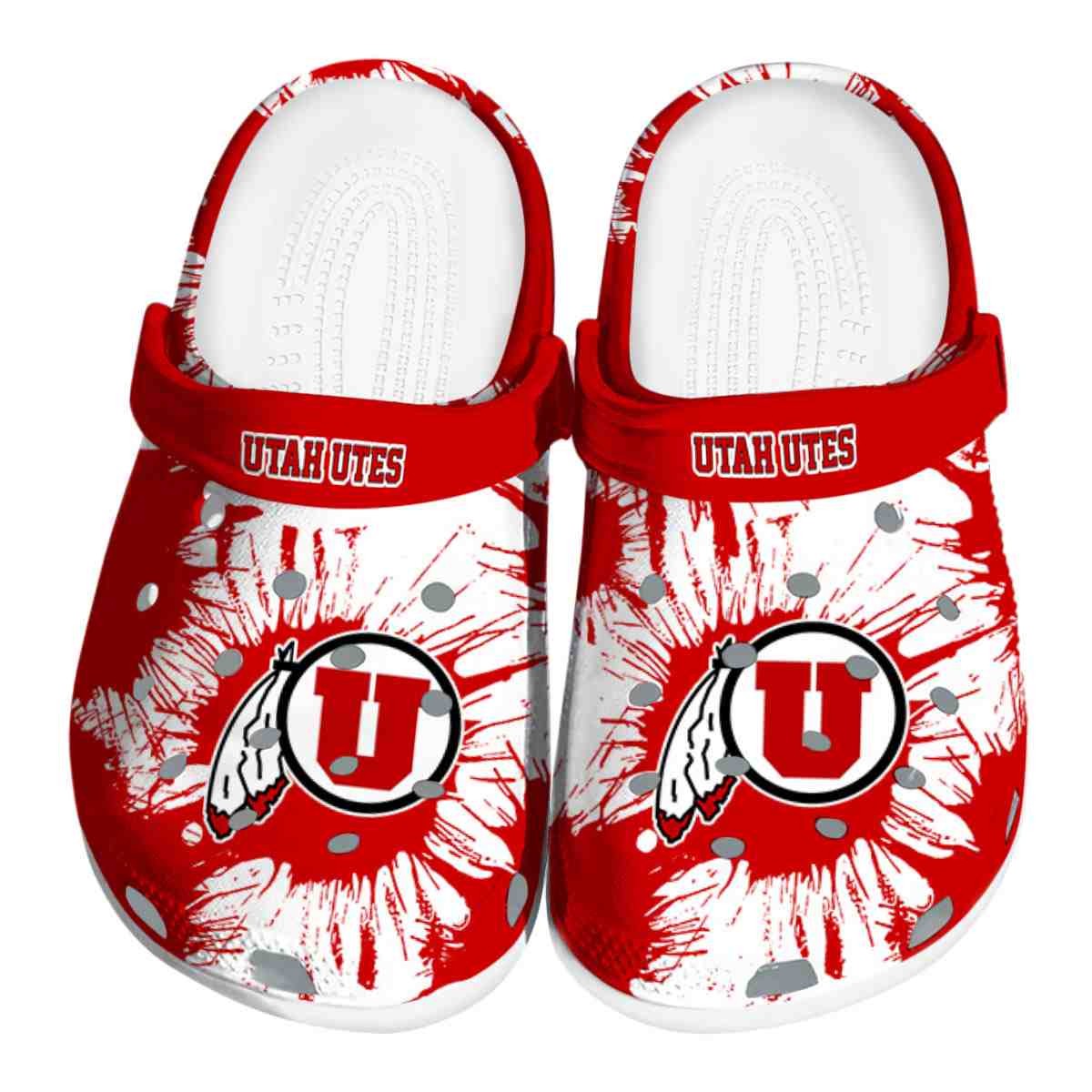 Utah Utes NCAA Sport Crocs Crocband Clogs Shoes Comfortable For Men Women and Kids