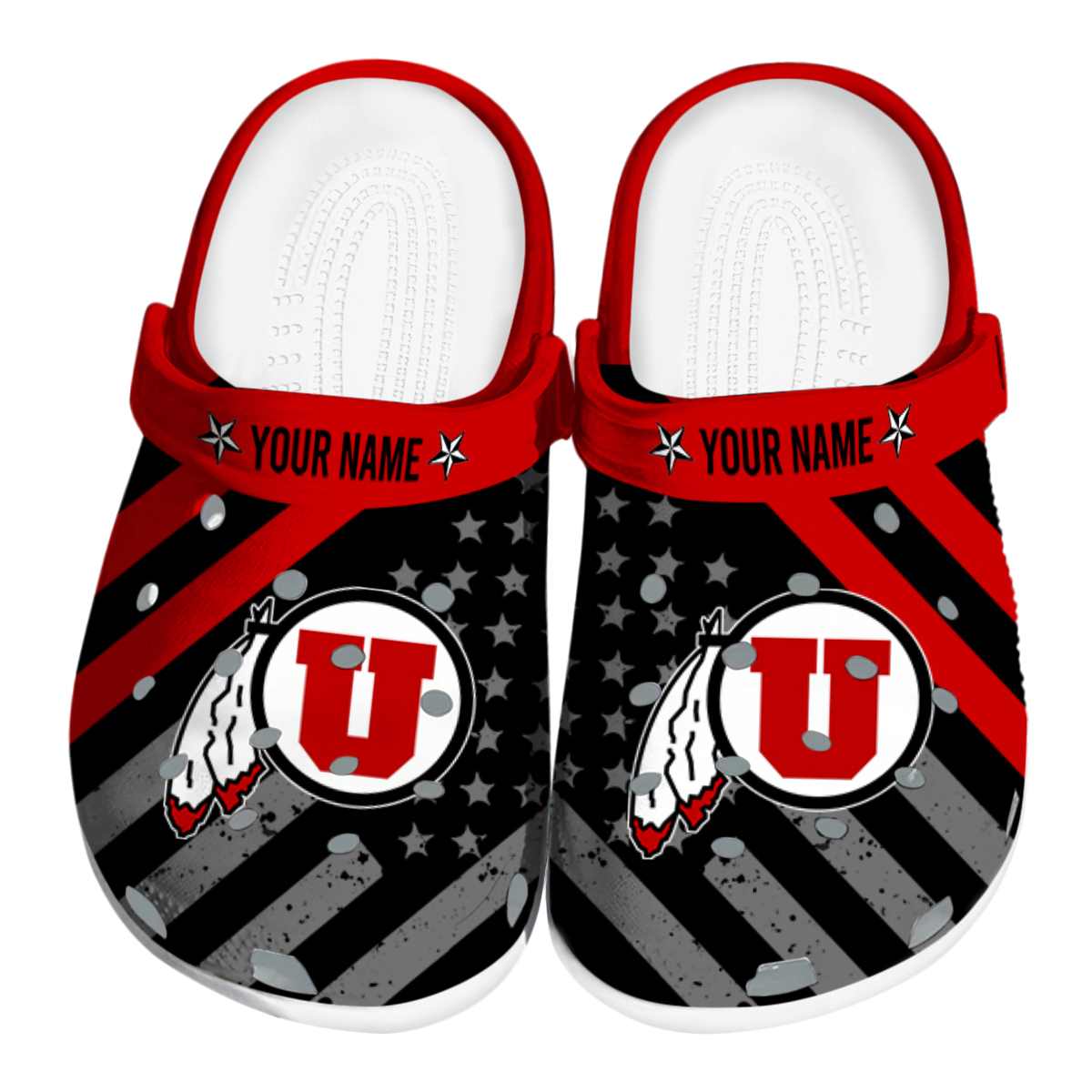 Utah Utes NCAA Sport Crocs Crocband Clogs Shoes Comfortable For Men Women and Kids