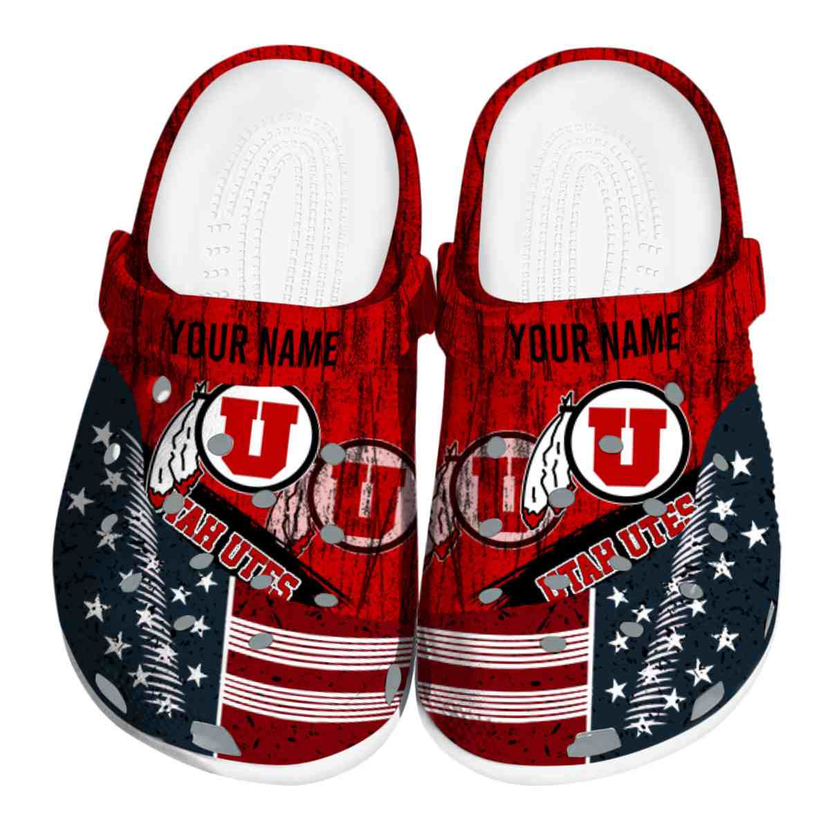 Utah Utes NCAA Sport Crocs Crocband Clogs Shoes Comfortable For Men Women and Kids