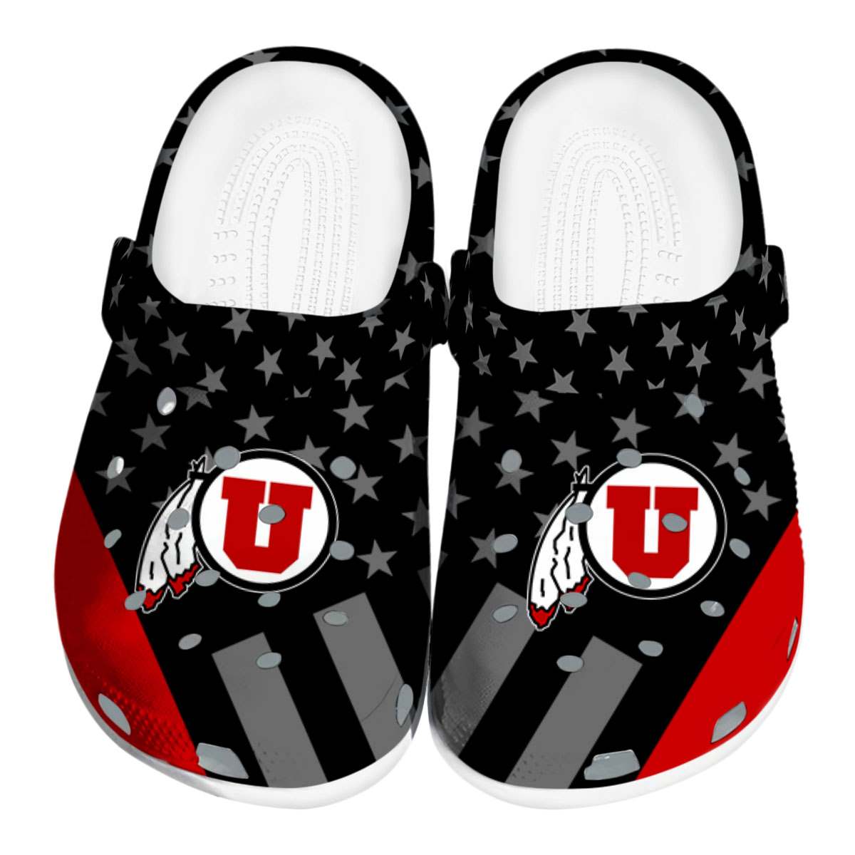 Utah Utes NCAA Sport Crocs Crocband Clogs Shoes Comfortable For Men Women and Kids