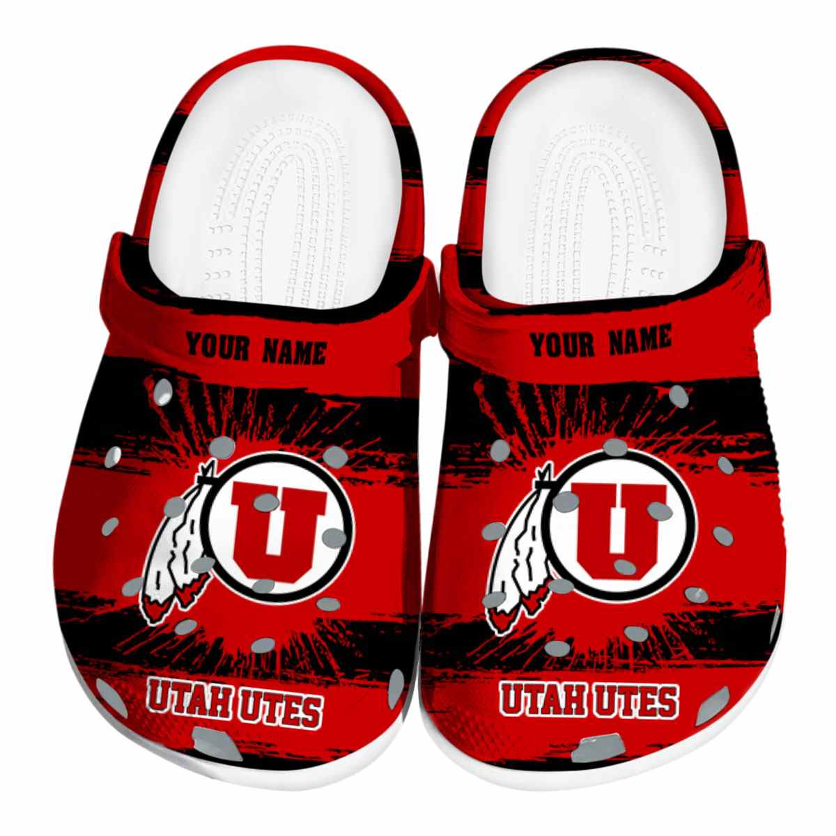 Utah Utes NCAA Sport Crocs Crocband Clogs Shoes Comfortable For Men Women and Kids