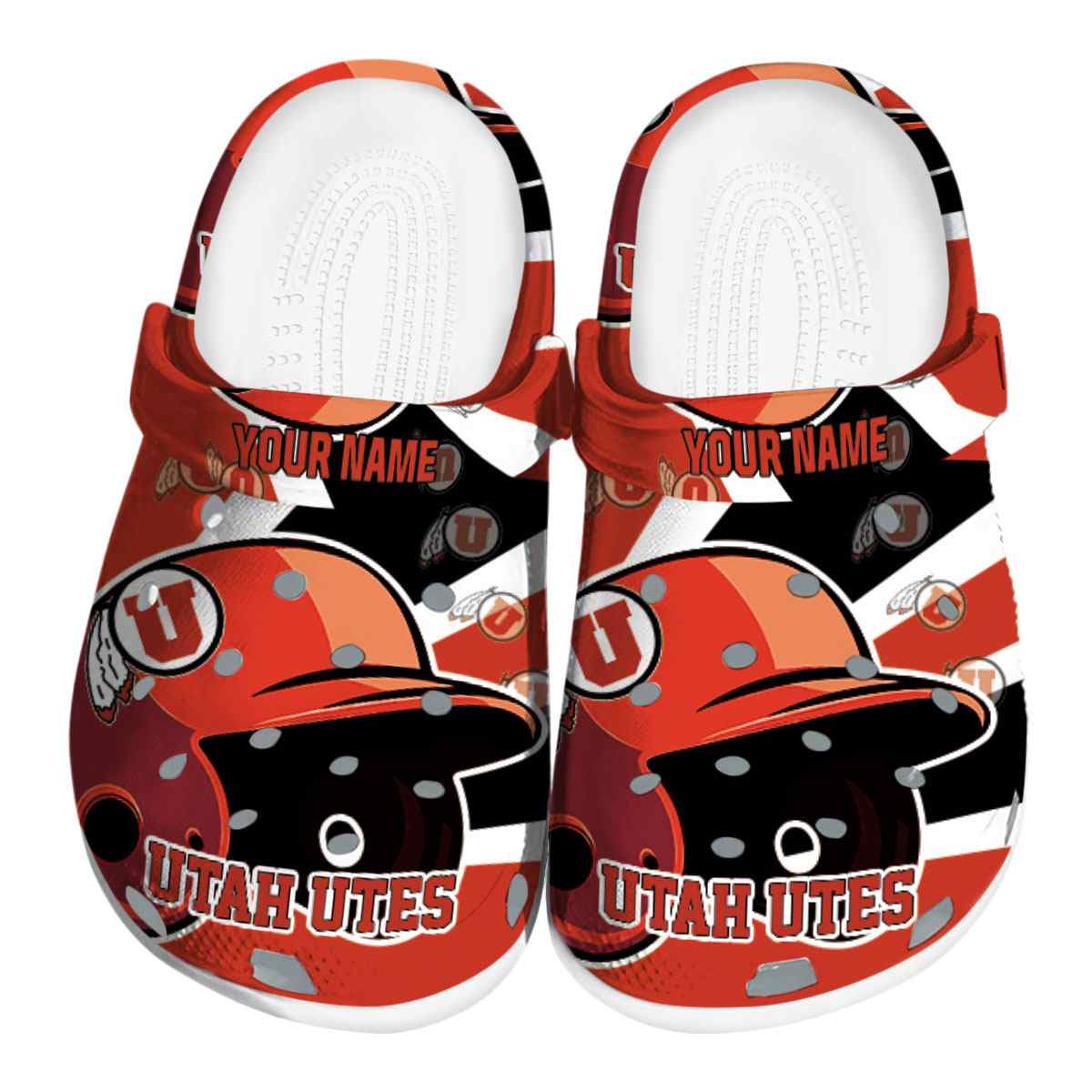 Utah Utes NCAA Sport Crocs Crocband Clogs Shoes Comfortable For Men Women and Kids