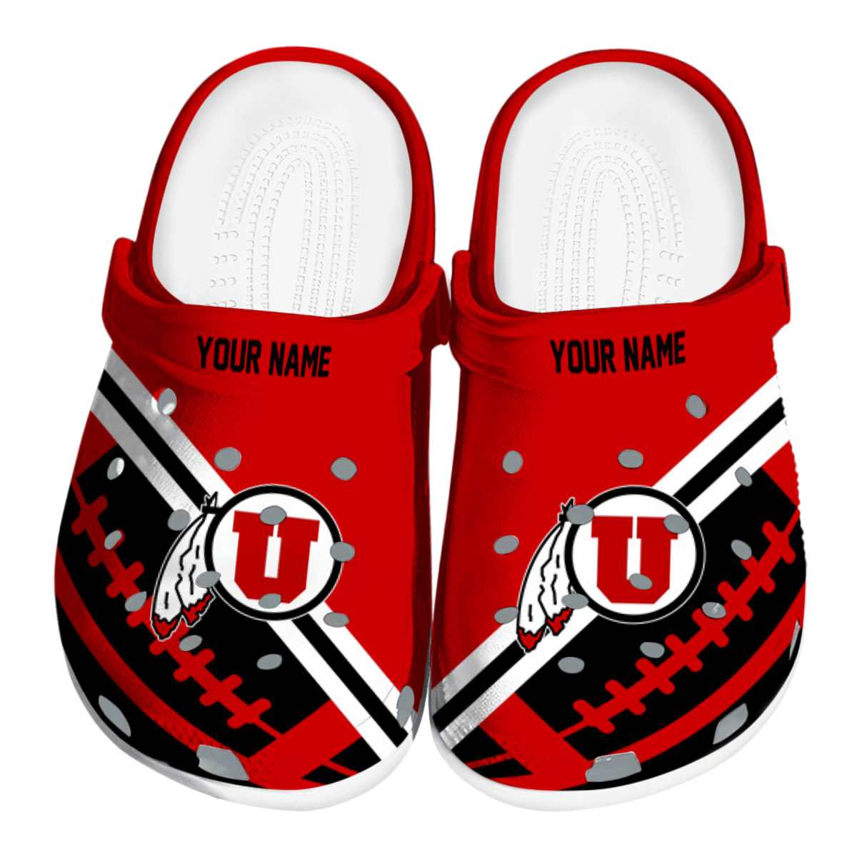Utah Utes NCAA Sport Crocs Crocband Clogs Shoes Comfortable For Men Women and Kids