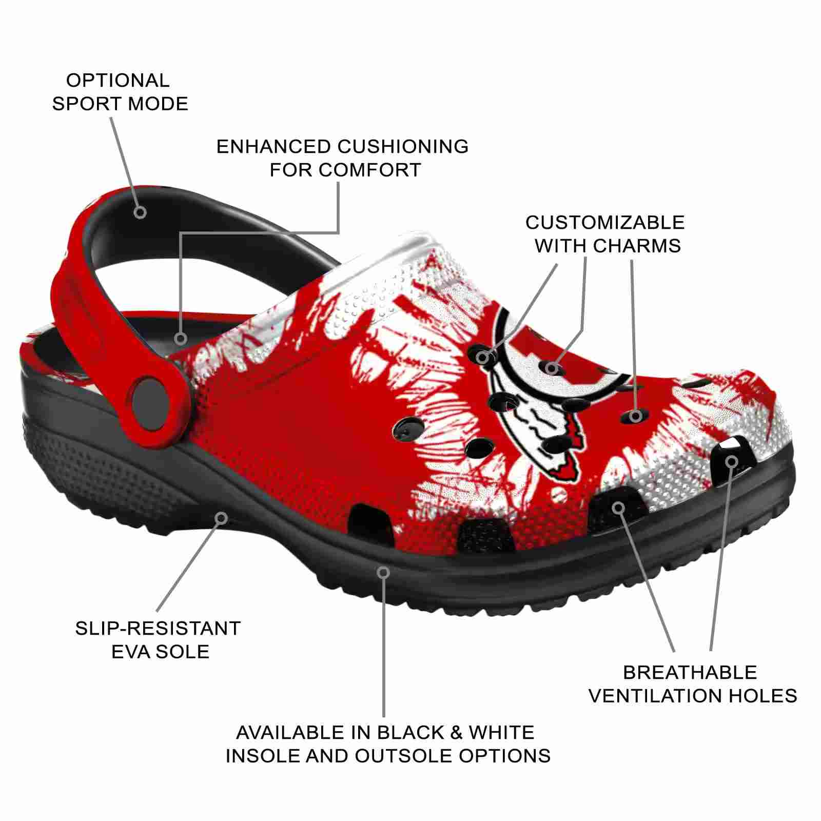 Utah Utes Splatter Graphics ClogTVC180166 - Image 5