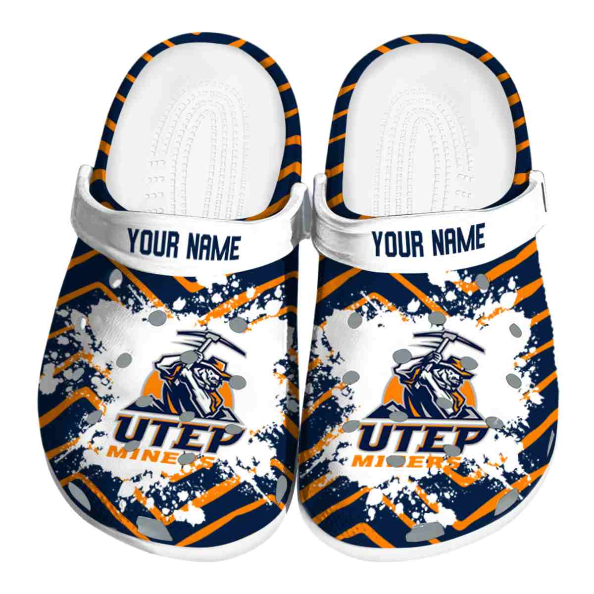 UTEP Miners NCAA Sport Crocs Crocband Clogs Shoes Comfortable For Men Women and Kids