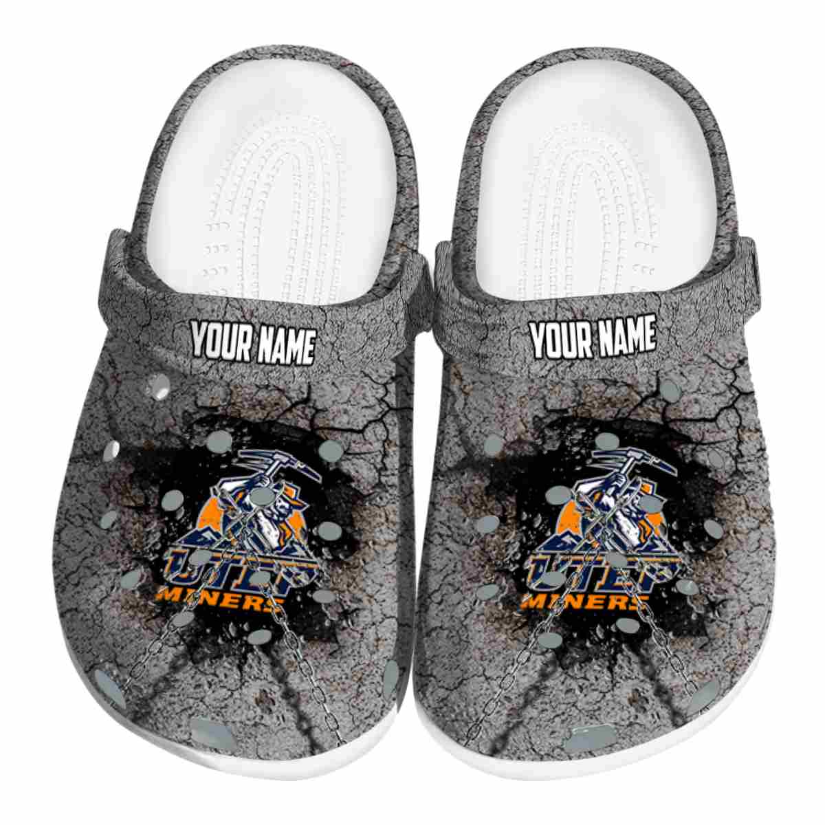 UTEP Miners NCAA Sport Crocs Crocband Clogs Shoes Comfortable For Men Women and Kids