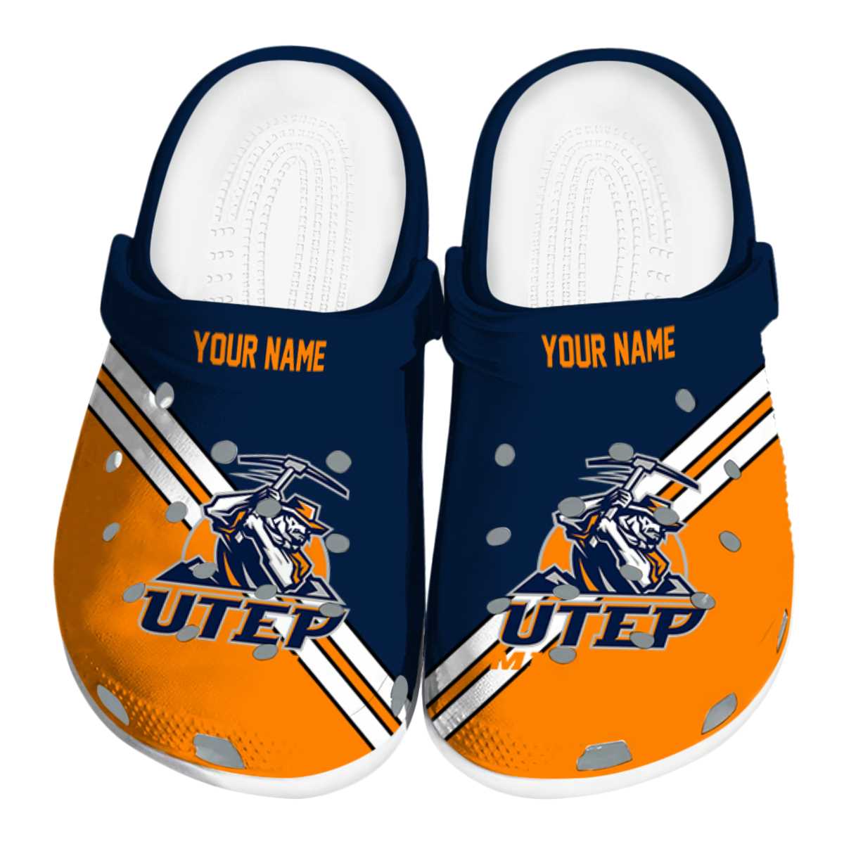 UTEP Miners NCAA Sport Crocs Crocband Clogs Shoes Comfortable For Men Women and Kids