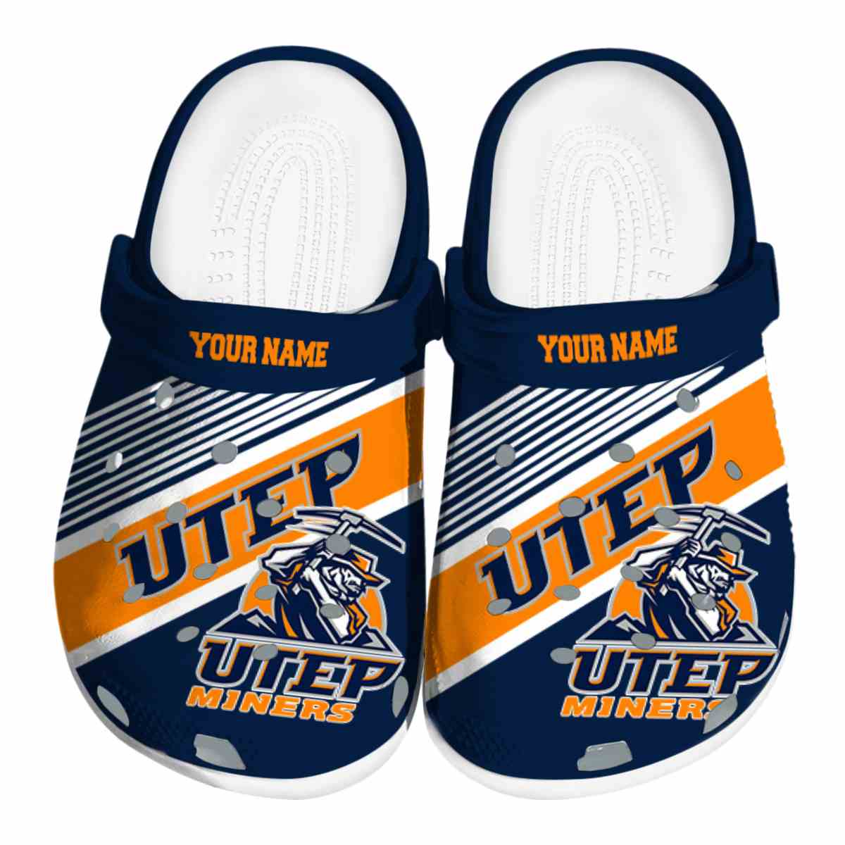 UTEP Miners NCAA Sport Crocs Crocband Clogs Shoes Comfortable For Men Women and Kids