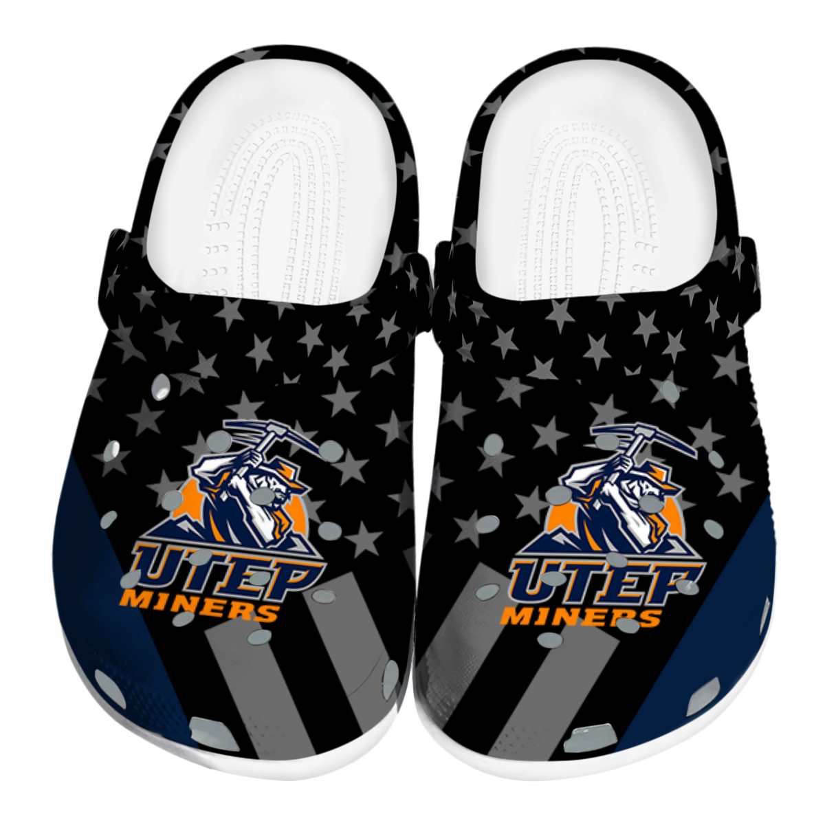 UTEP Miners NCAA Sport Crocs Crocband Clogs Shoes Comfortable For Men Women and Kids