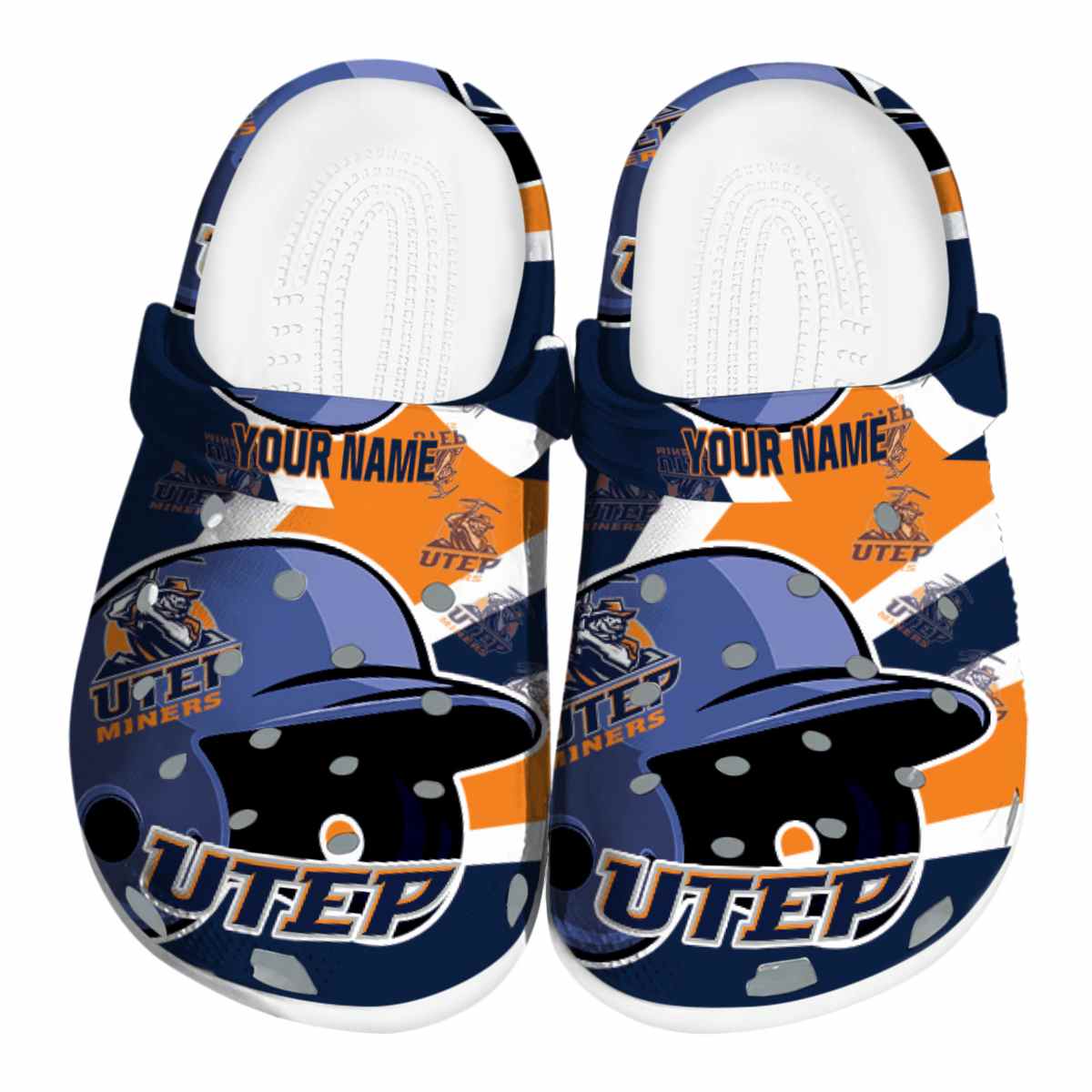 UTEP Miners NCAA Sport Crocs Crocband Clogs Shoes Comfortable For Men Women and Kids