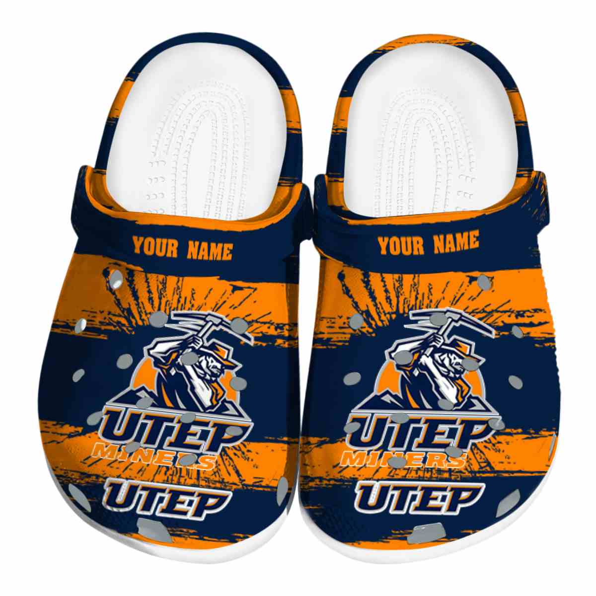 UTEP Miners NCAA Sport Crocs Crocband Clogs Shoes Comfortable For Men Women and Kids