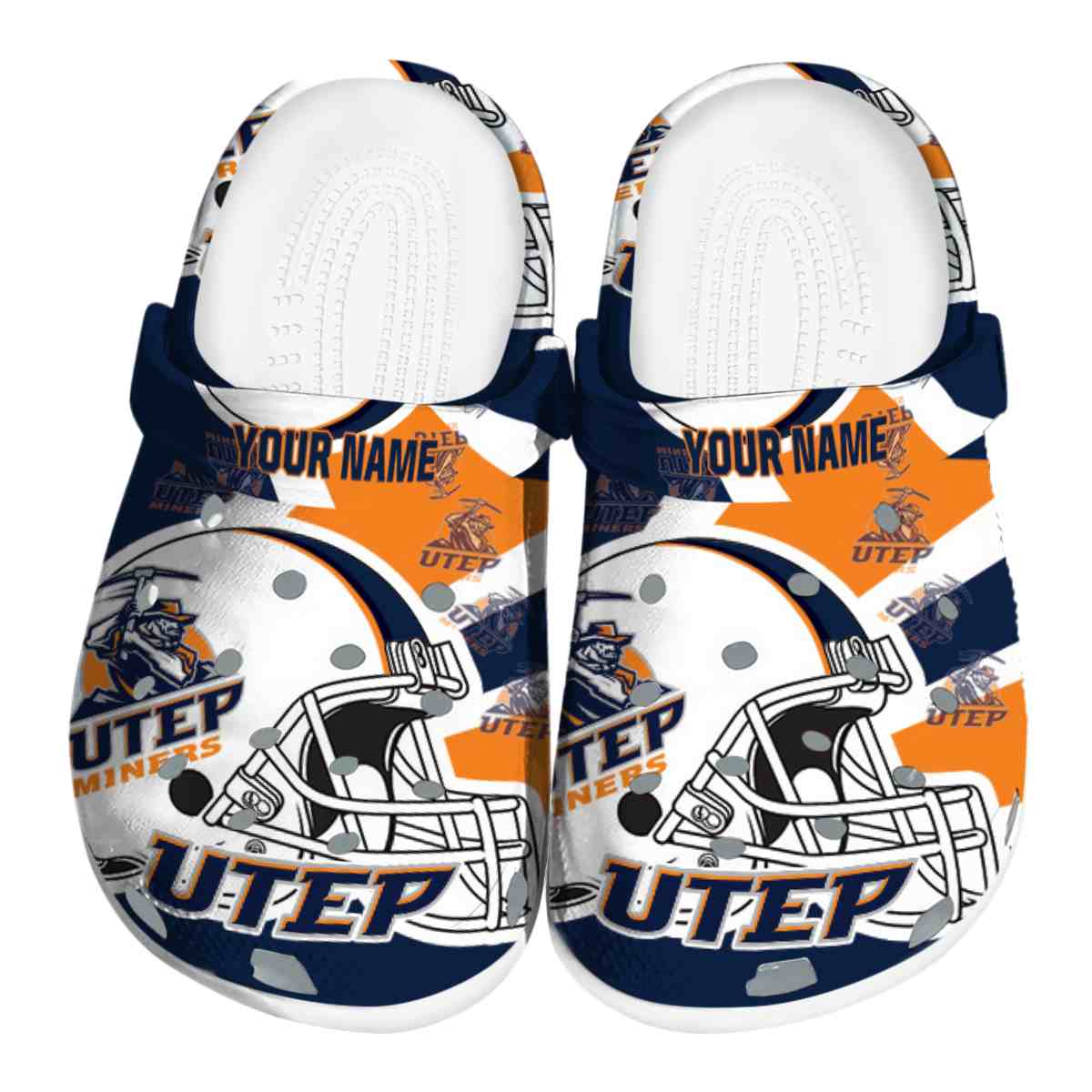UTEP Miners NCAA Sport Crocs Crocband Clogs Shoes Comfortable For Men Women and Kids