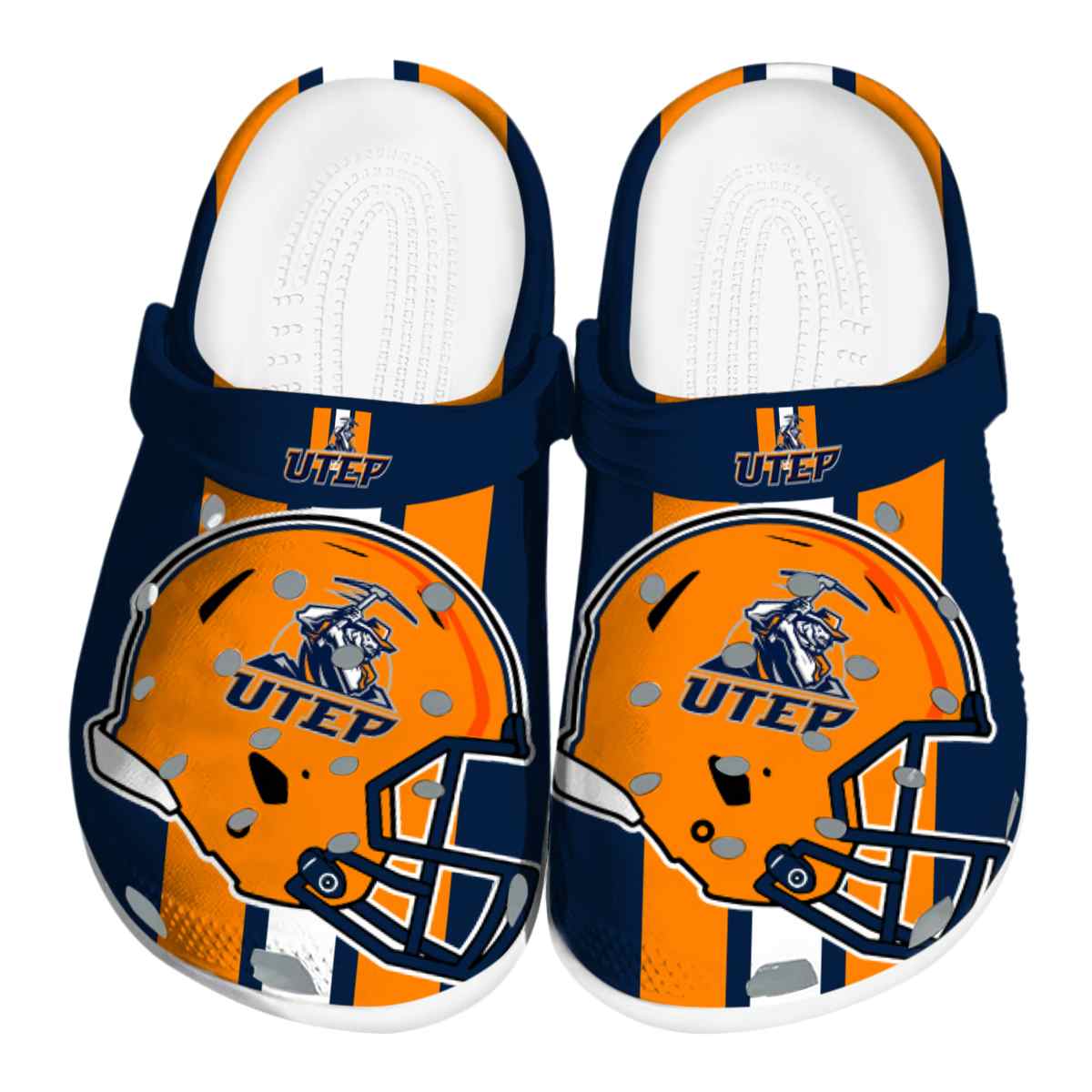 UTEP Miners NCAA Sport Crocs Crocband Clogs Shoes Comfortable For Men Women and Kids