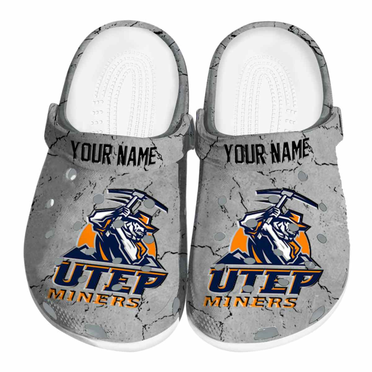 UTEP Miners NCAA Sport Crocs Crocband Clogs Shoes Comfortable For Men Women and Kids