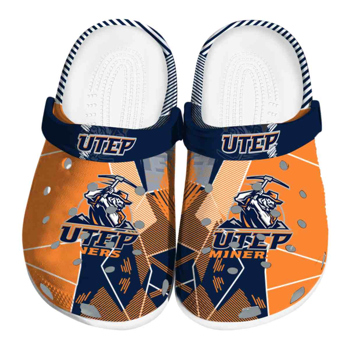 UTEP Miners NCAA Sport Crocs Crocband Clogs Shoes Comfortable For Men Women and Kids