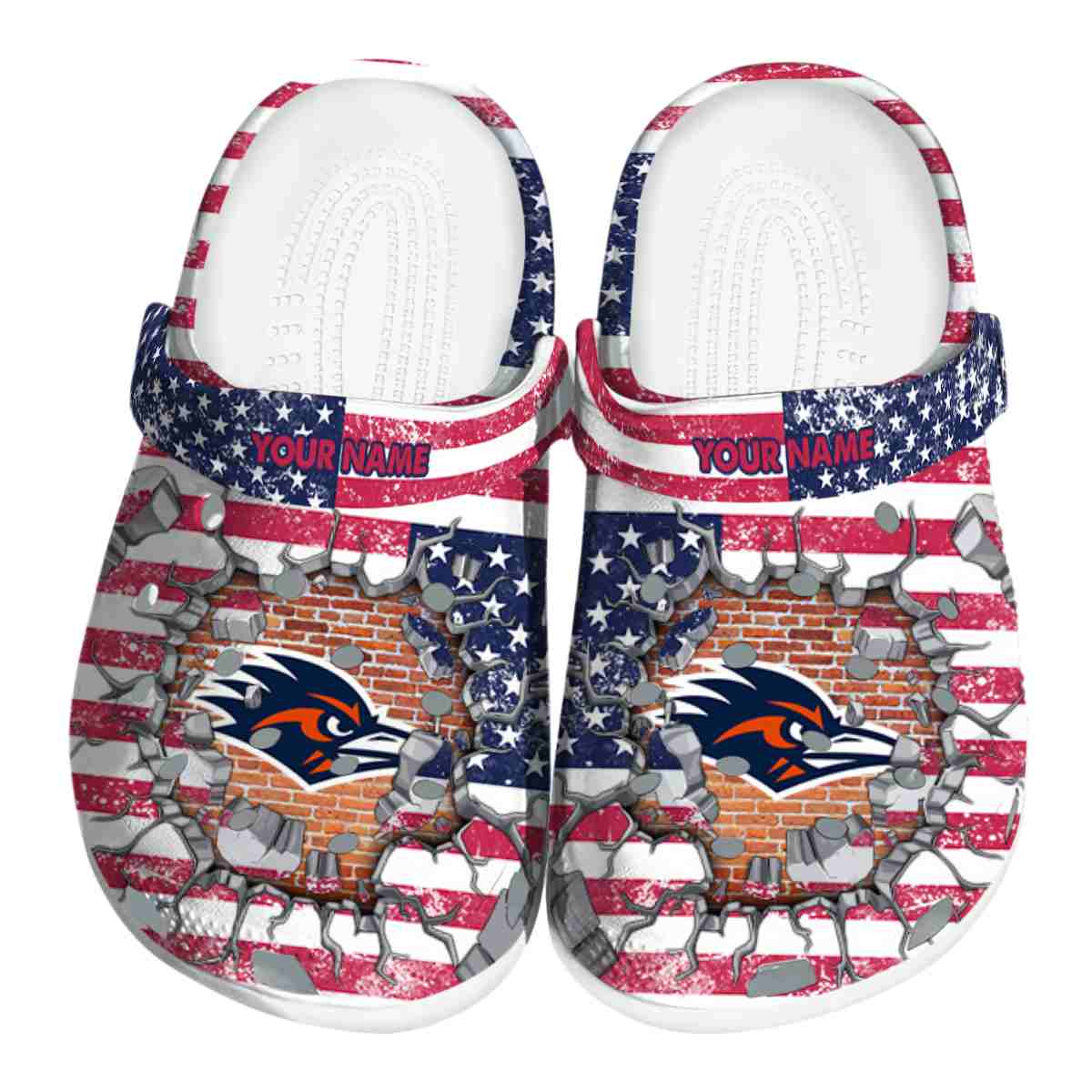 UTSA Roadrunners NCAA Sport Crocs Crocband Clogs Shoes Comfortable For Men Women and Kids