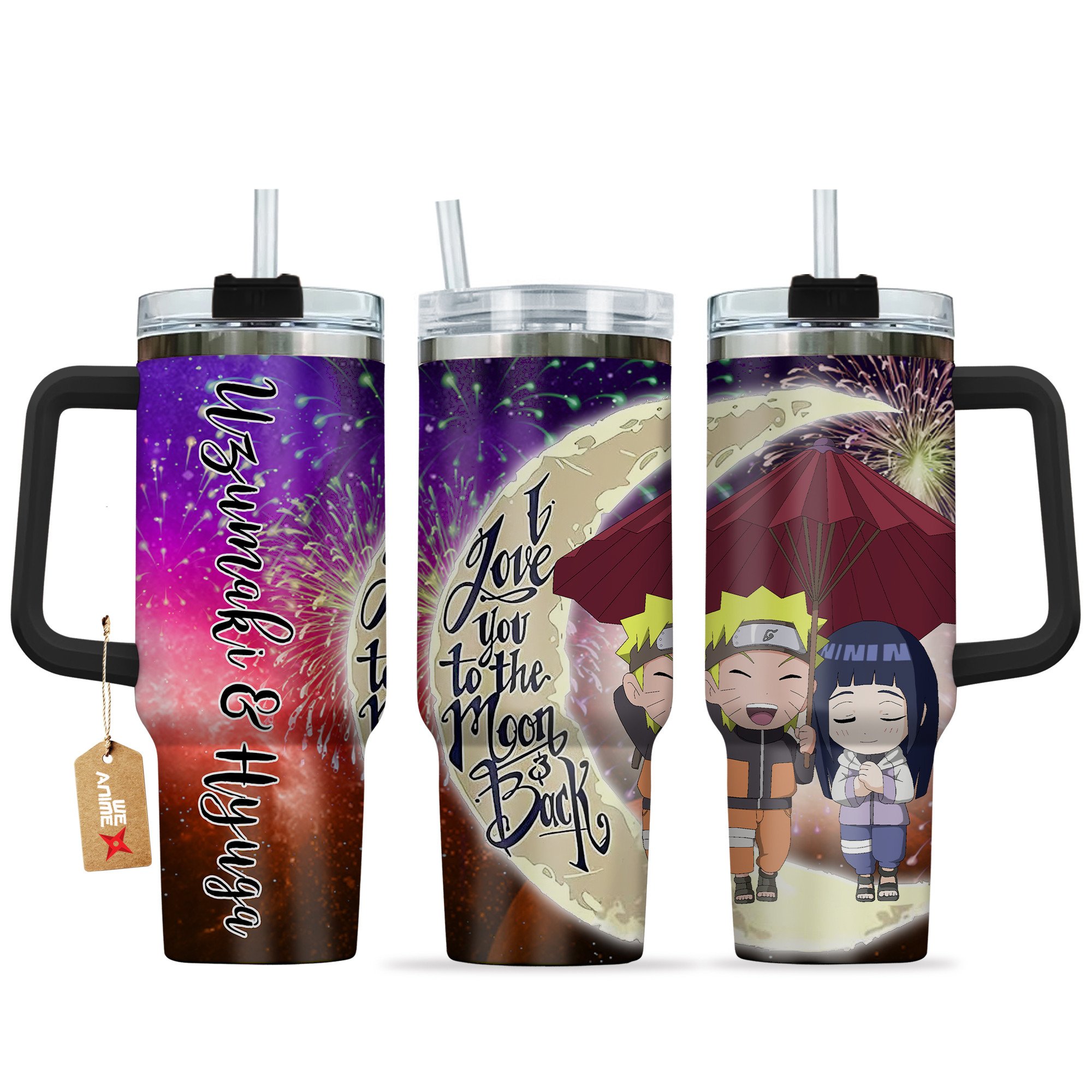 Uzumaki & Hinata Hyuga Naruto Anime Valentine Custom Stanley Cup 40 oz 30 oz Tumbler With HandleTVC2301168