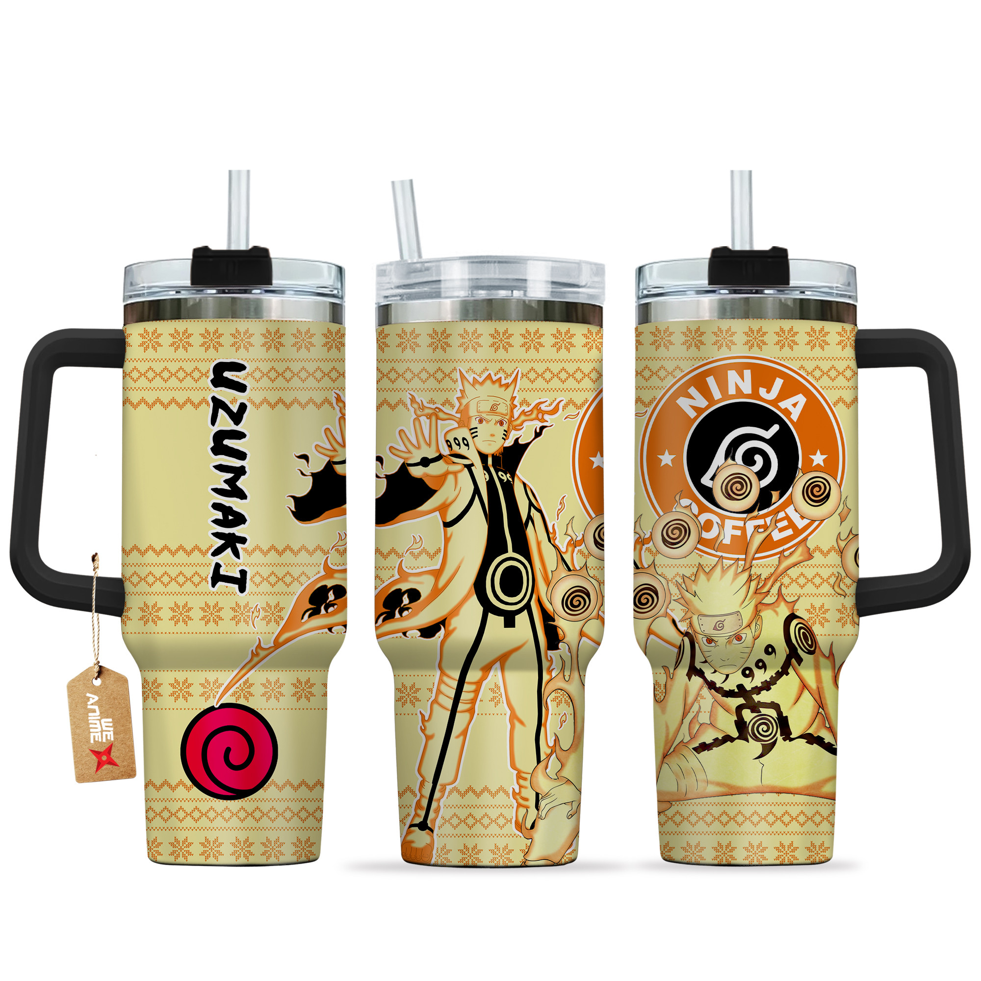 Uzumaki Bijuu Mode Naruto Anime Custom Stanley Cup 40 oz 30 oz Tumbler With HandleTVC2301163