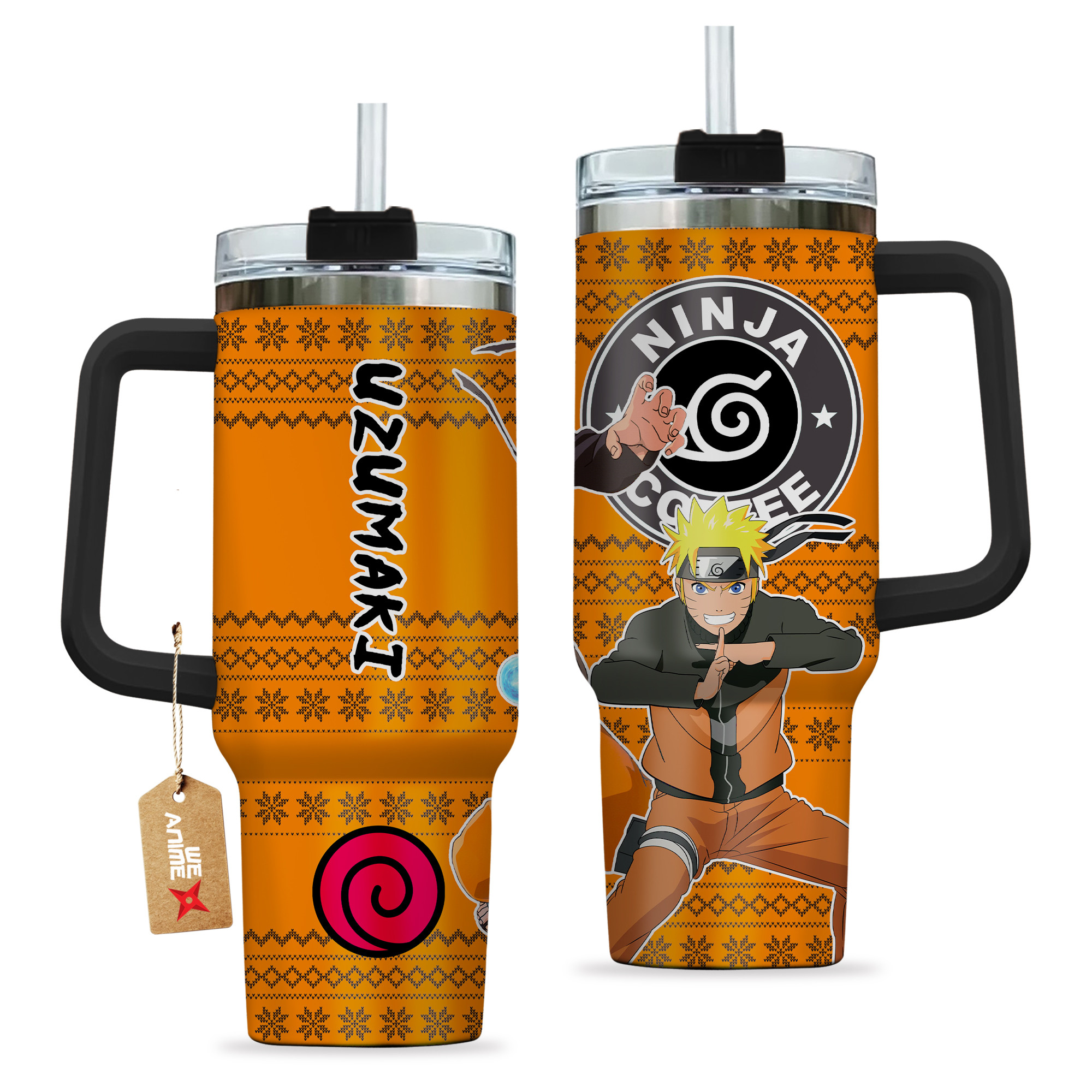 Uzumaki Naruto Anime Custom Stanley Cup 40 oz 30 oz Tumbler With HandleTVC2301163 - Image 2