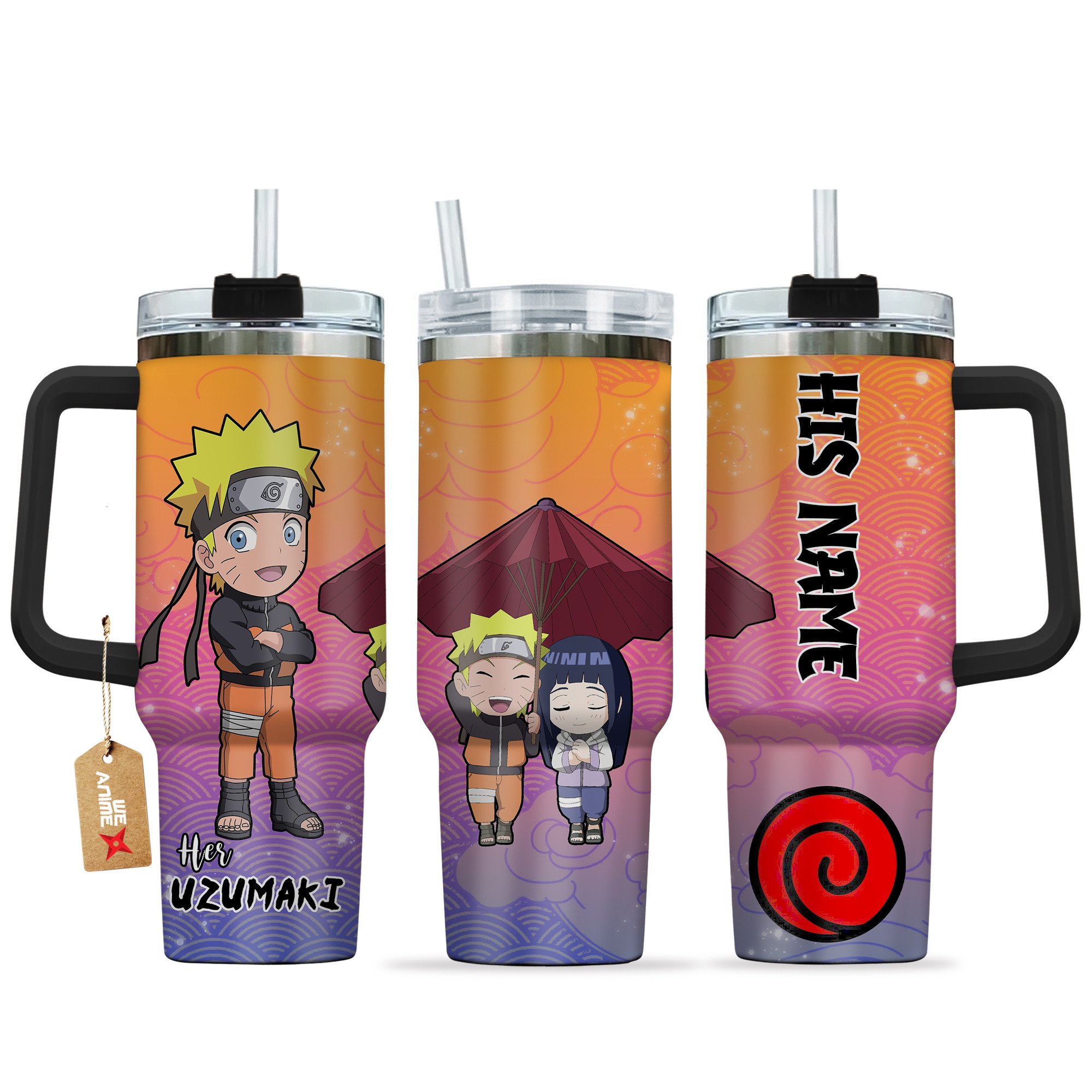 Uzumaki Naruto Anime Valentine Custom Stanley Cup 40 oz 30 oz Tumbler With HandleTVC2301167