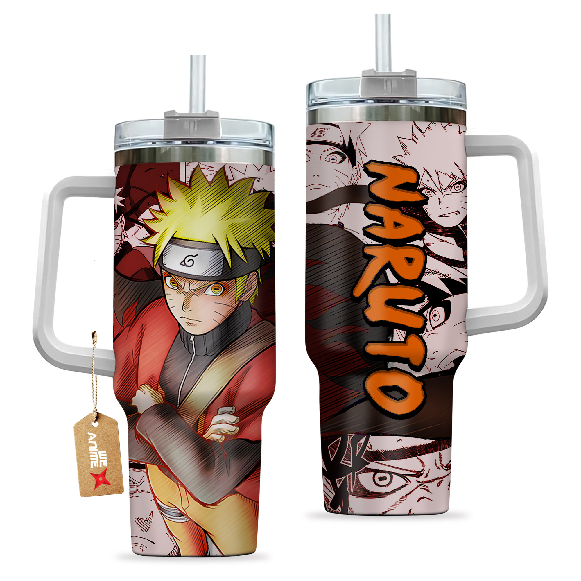 Uzumaki Sage Naruto Anime Custom Stanley Cup 40 oz 30 oz Tumbler With HandleTVC2301149 - Image 2