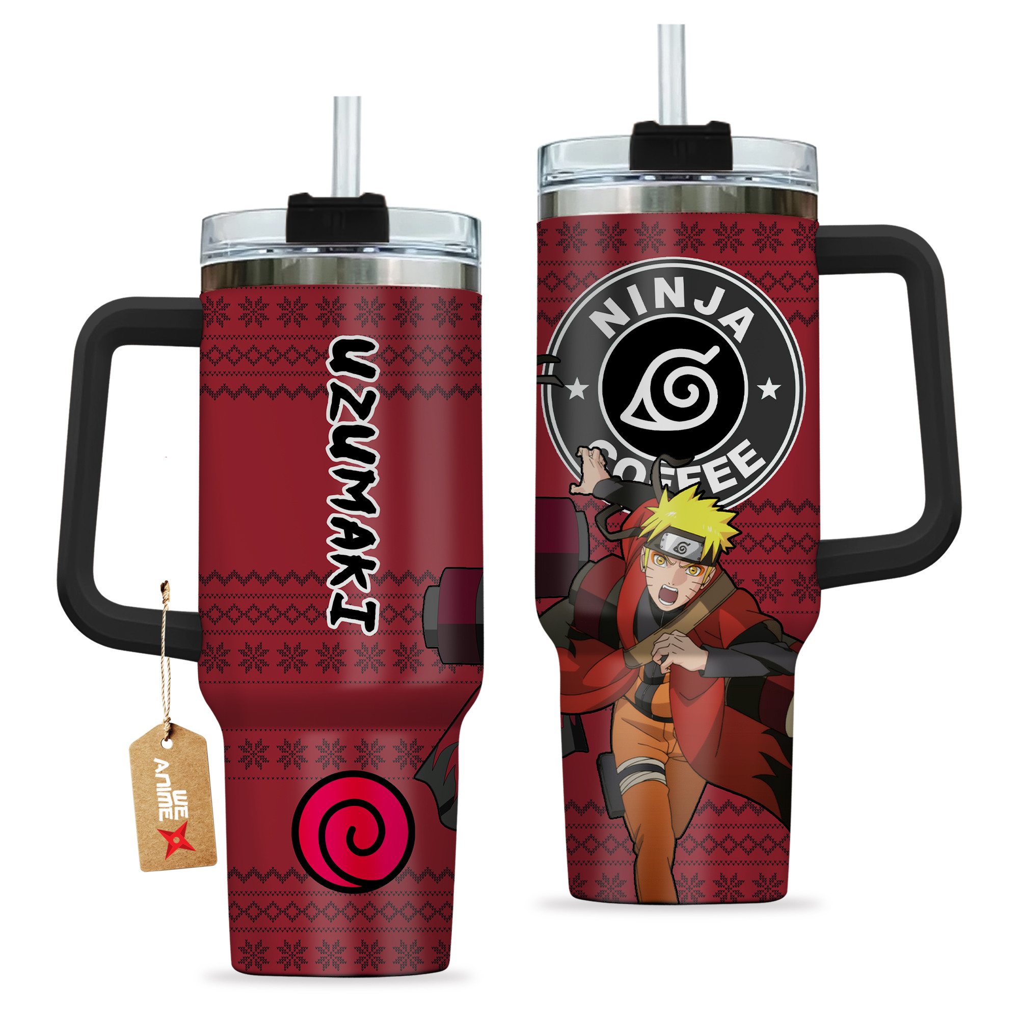 Uzumaki Sage Naruto Anime Custom Stanley Cup 40 oz 30 oz Tumbler With HandleTVC2301163 - Image 2