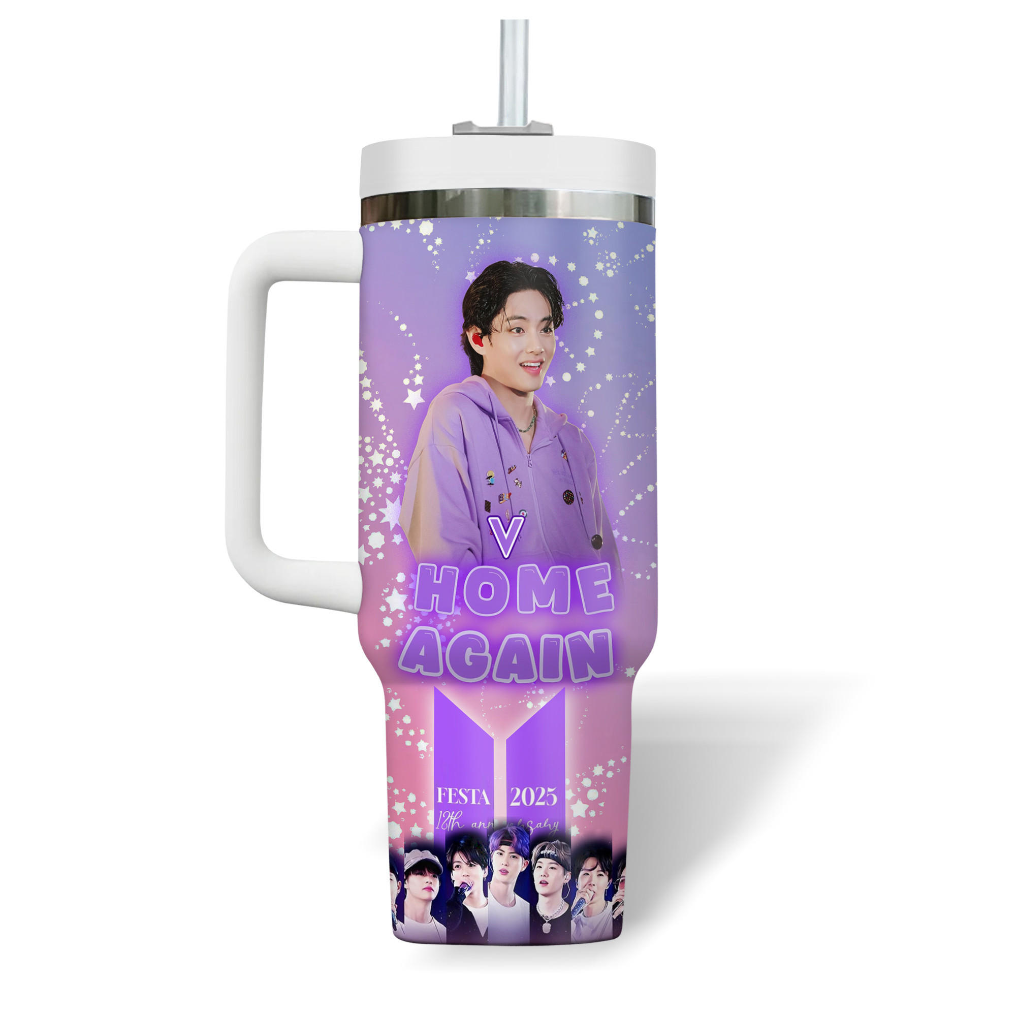 V BTS Music Custom Stanley Cup 40 oz 30 oz Tumbler With HandleTVC2301182 - Image 3