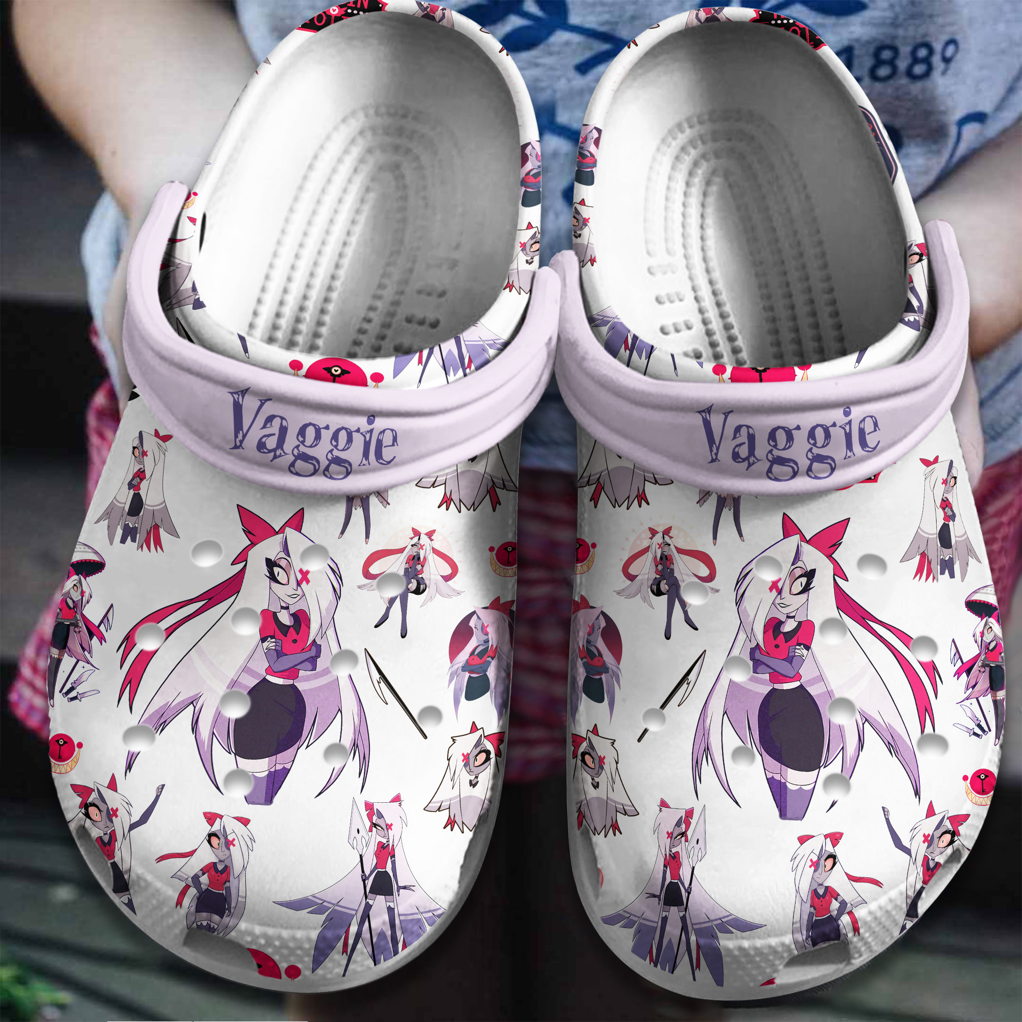 Vaggie Hazbin Hotel TV Series Crocs Crocband Clogs Shoes Comfortable For Men Women and Kids
