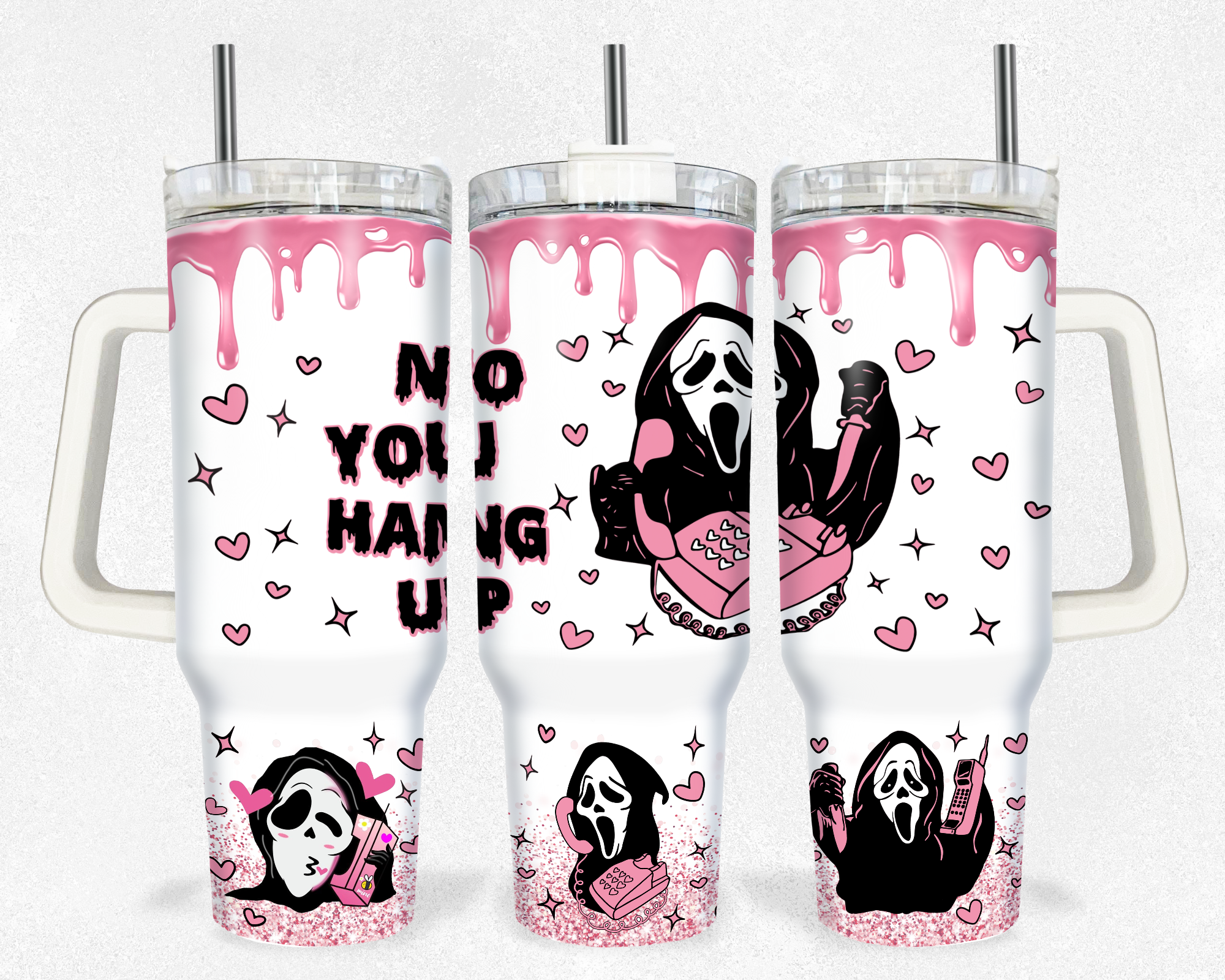Valentine Ghostface Scream Movies Custom Stanley Cup 40 oz 30 oz Tumbler With HandleTVC2301174