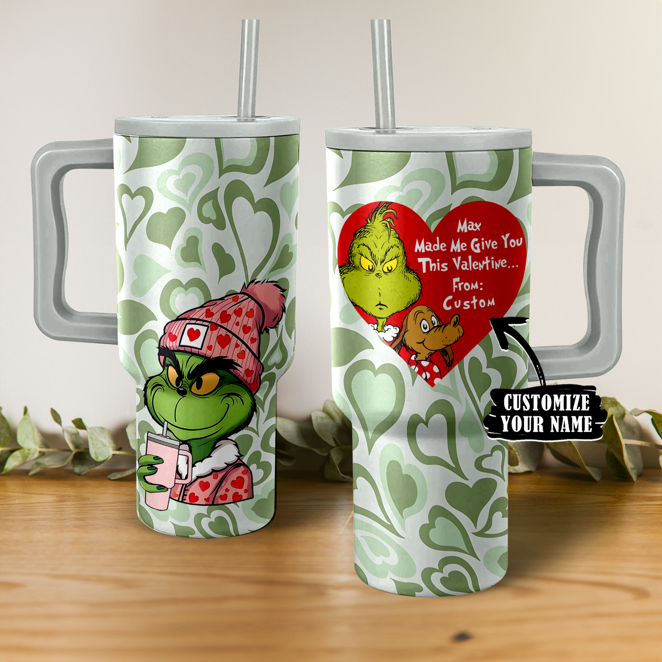 Valentine Grinch Movies Custom Stanley Cup 40 oz 30 oz Tumbler With HandleTVC2301155