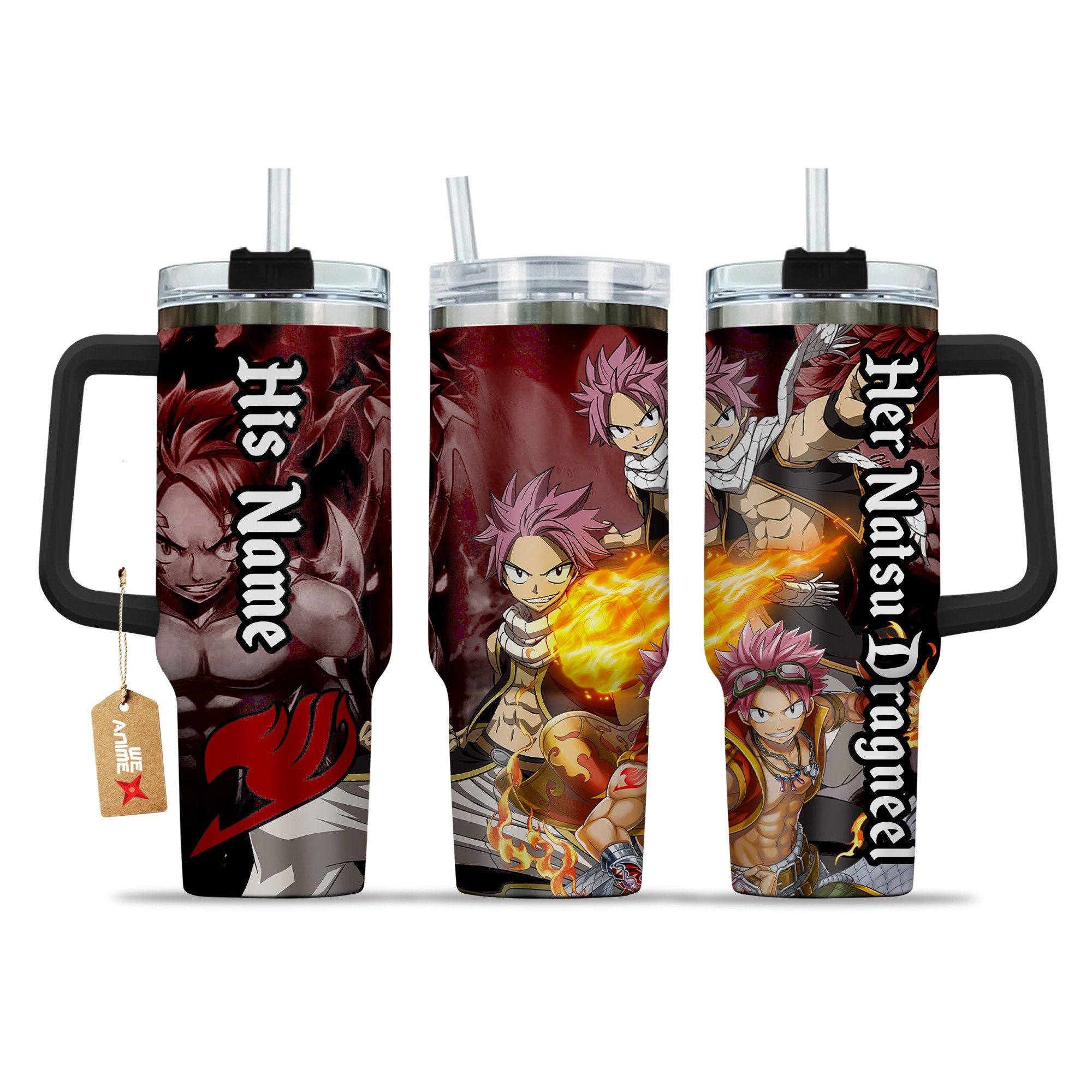 Valentine Her Natsu Dragneel Fairy Tail Anime Custom Stanley Cup 40 oz 30 oz Tumbler With HandleTVC2301208