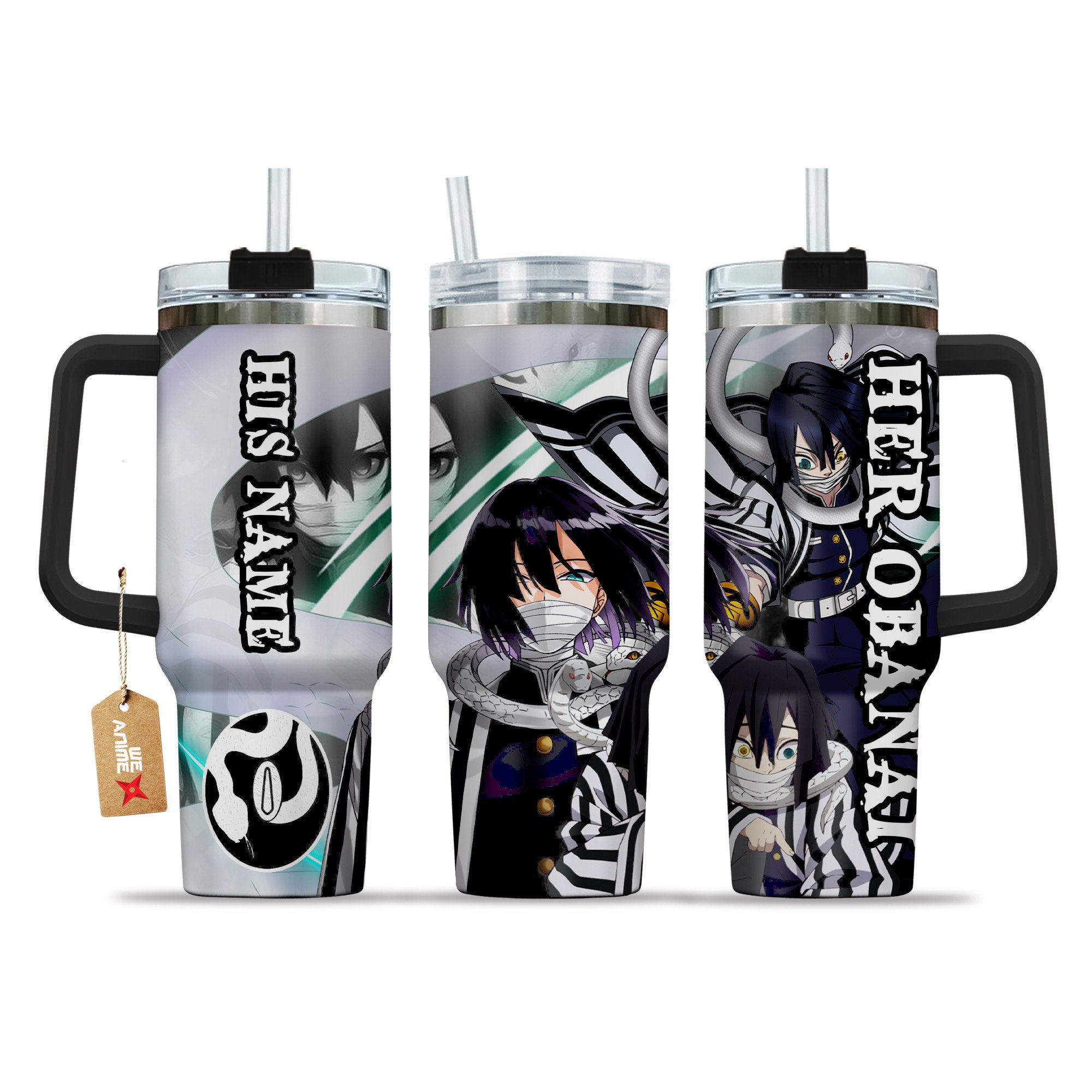 Valentine Her Obanai Iguro Kimetsu no Yaiba Anime Custom Stanley Cup 40 oz 30 oz Tumbler With HandleTVC2301210