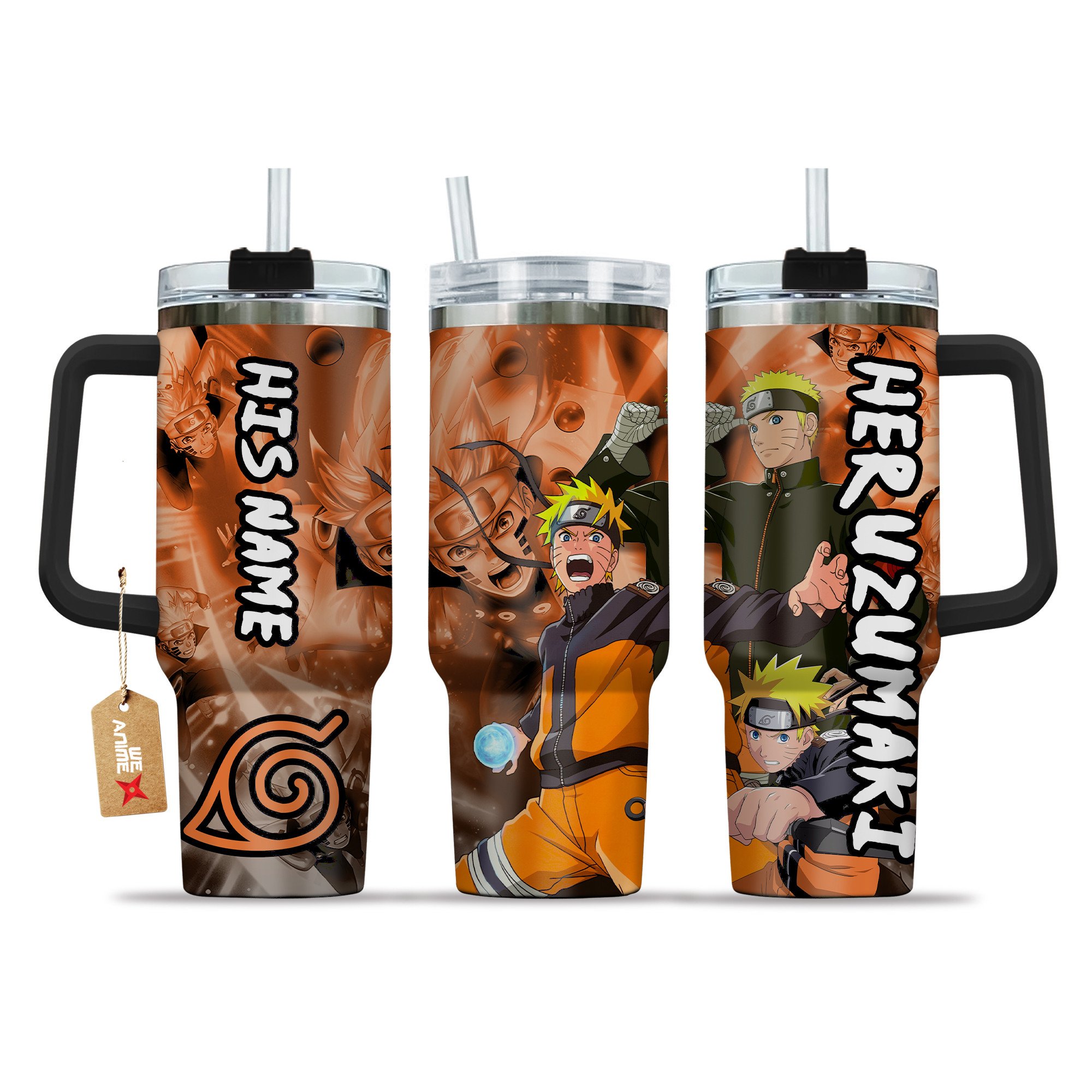 Valentine Her Uzumaki Naruto Anime Custom Stanley Cup 40 oz 30 oz Tumbler With HandleTVC2301208