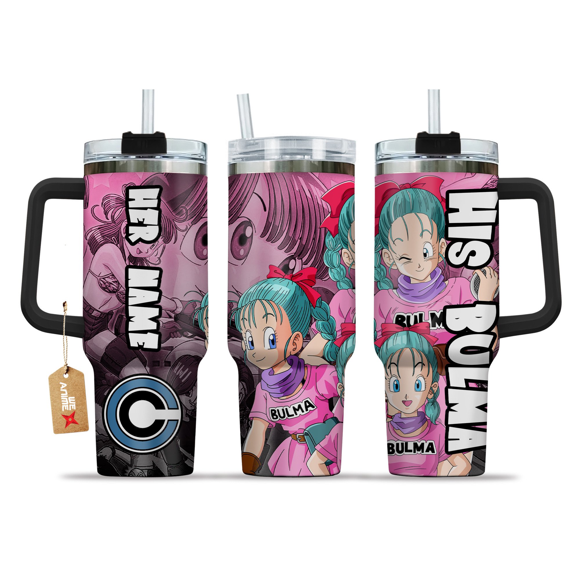 Valentine His Bulma Dragon Ball Anime Custom Stanley Cup 40 oz 30 oz Tumbler With HandleTVC2301210