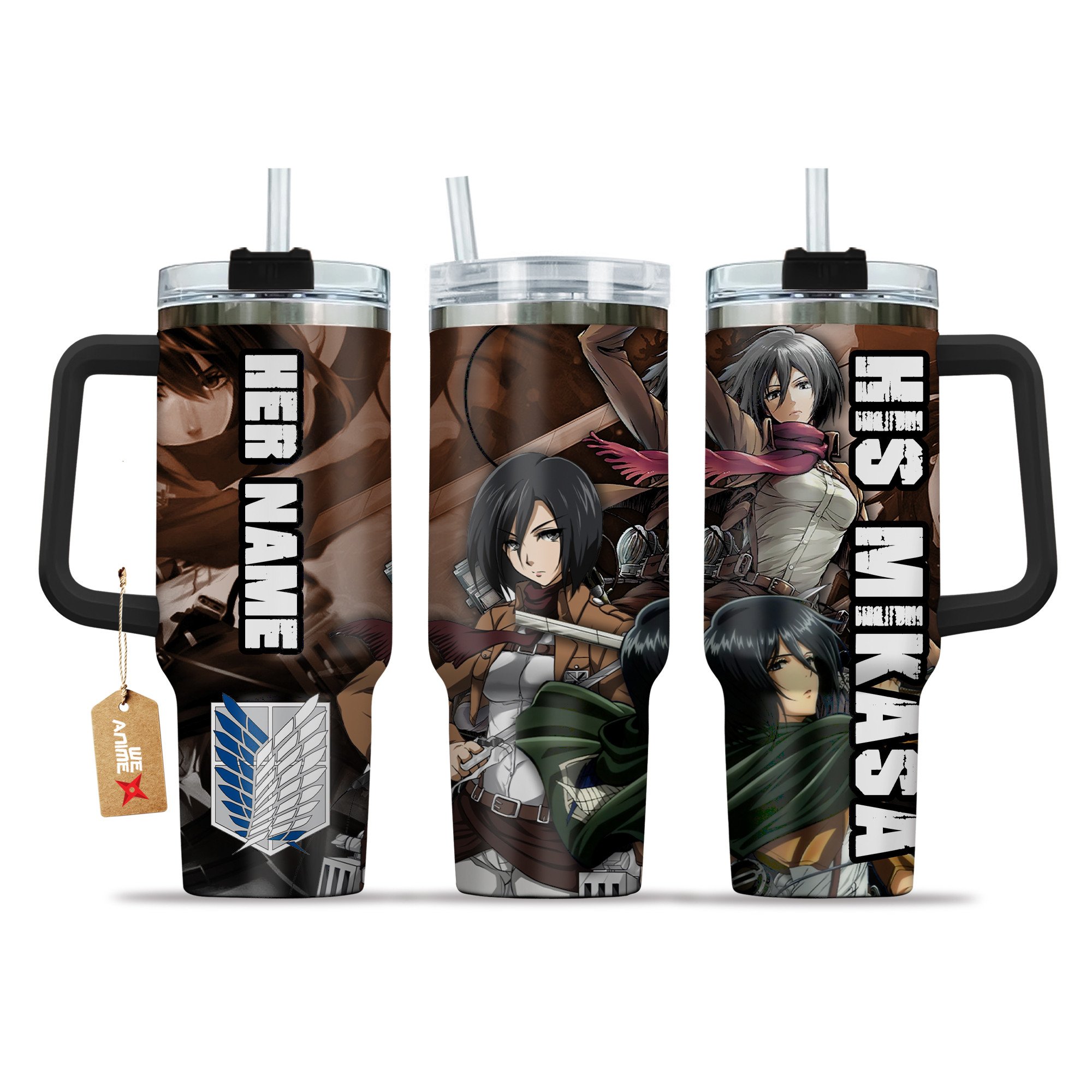 Valentine His Mikasa Ackerman Attack on Titan Anime Custom Stanley Cup 40 oz 30 oz Tumbler With HandleTVC2301208