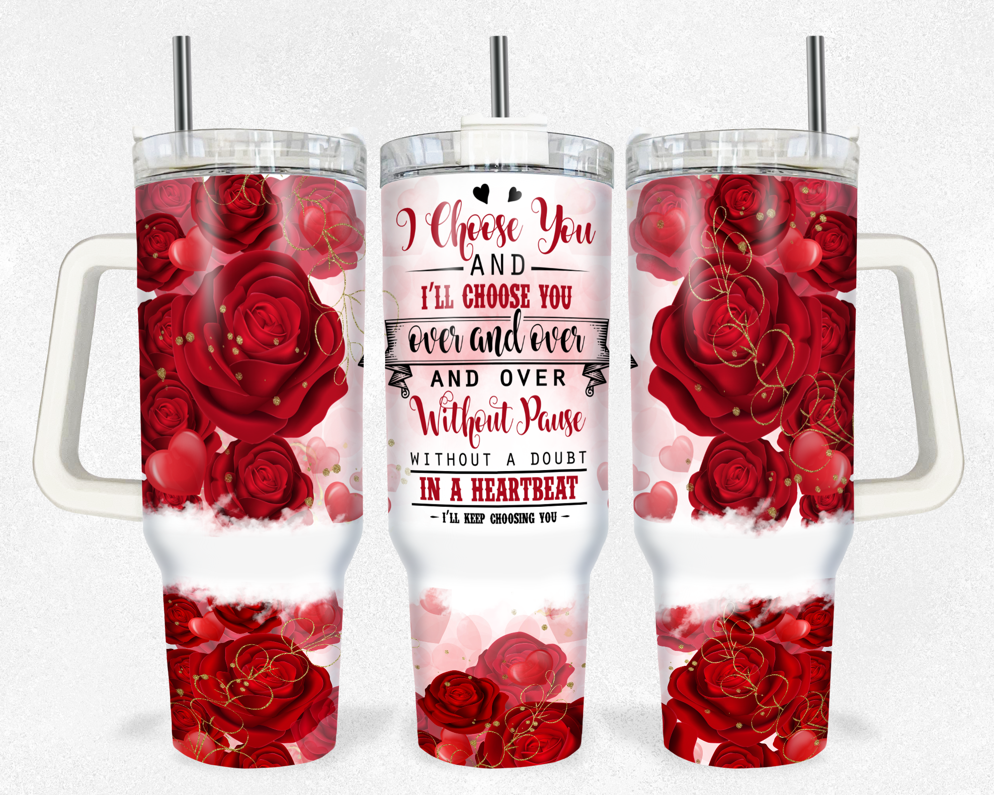 Valentine Stitch Disney Cartoon Custom Stanley Cup 40 oz 30 oz Tumbler With HandleTVC2301173