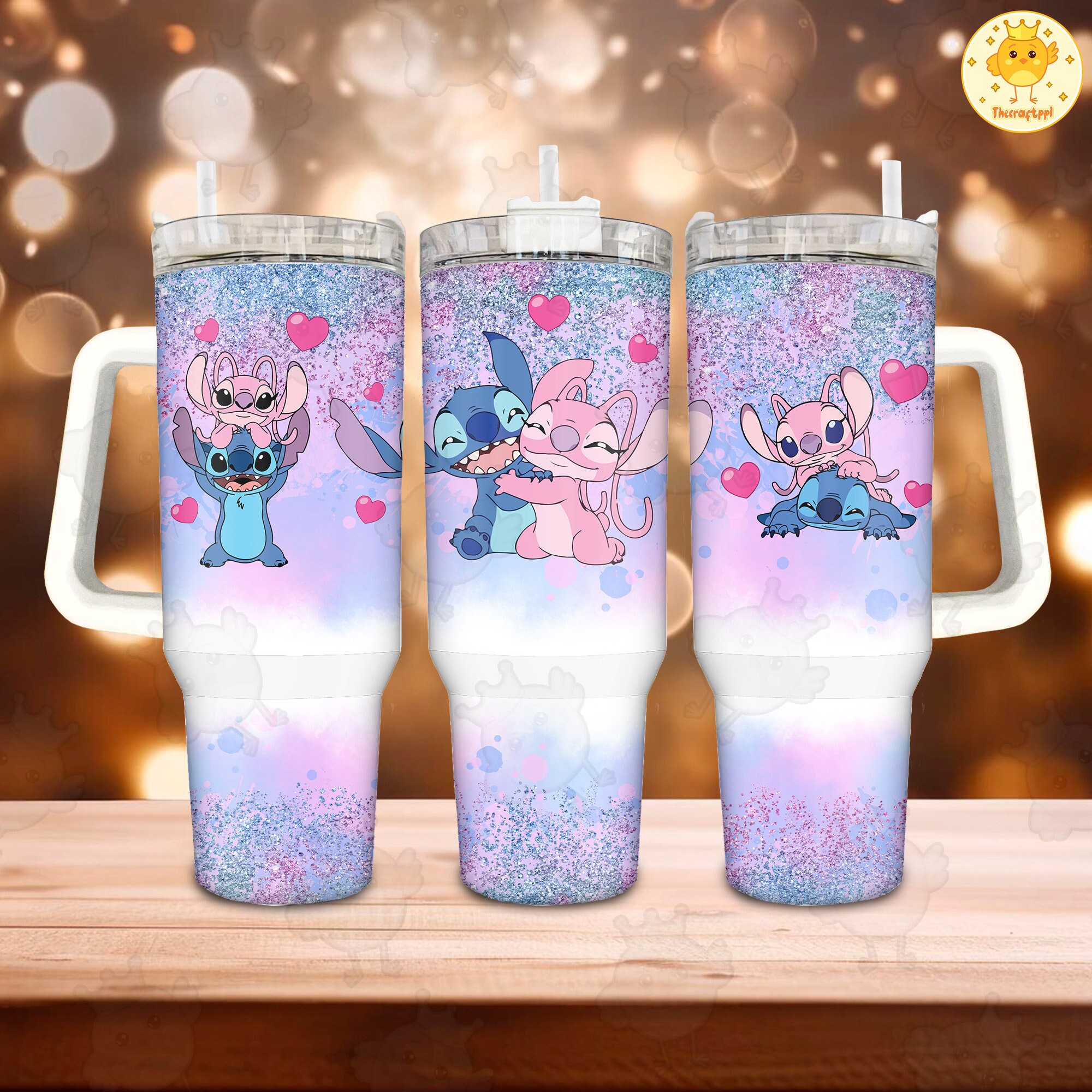 Valentine Stitch Disney Cartoon Custom Stanley Cup 40 oz 30 oz Tumbler With HandleTVC2301890