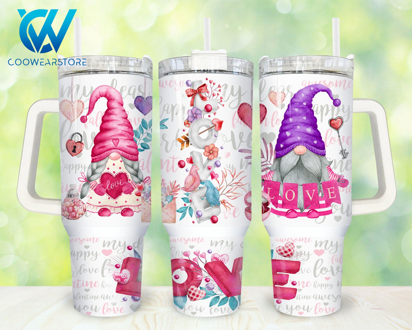 Valentines Gnome Custom Stanley Cup 40 oz 30 oz Tumbler With HandleTVC2301860