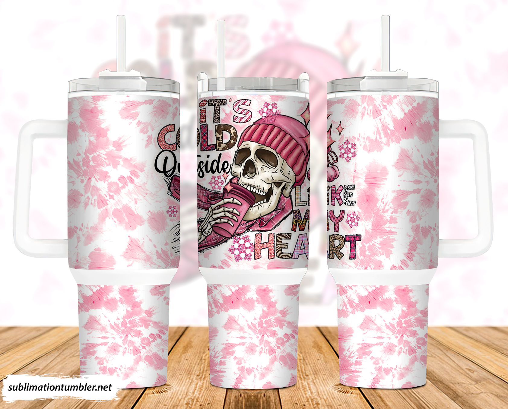 Valentines Skull Custom Stanley Cup 40 oz 30 oz Tumbler With HandleTVC2301903