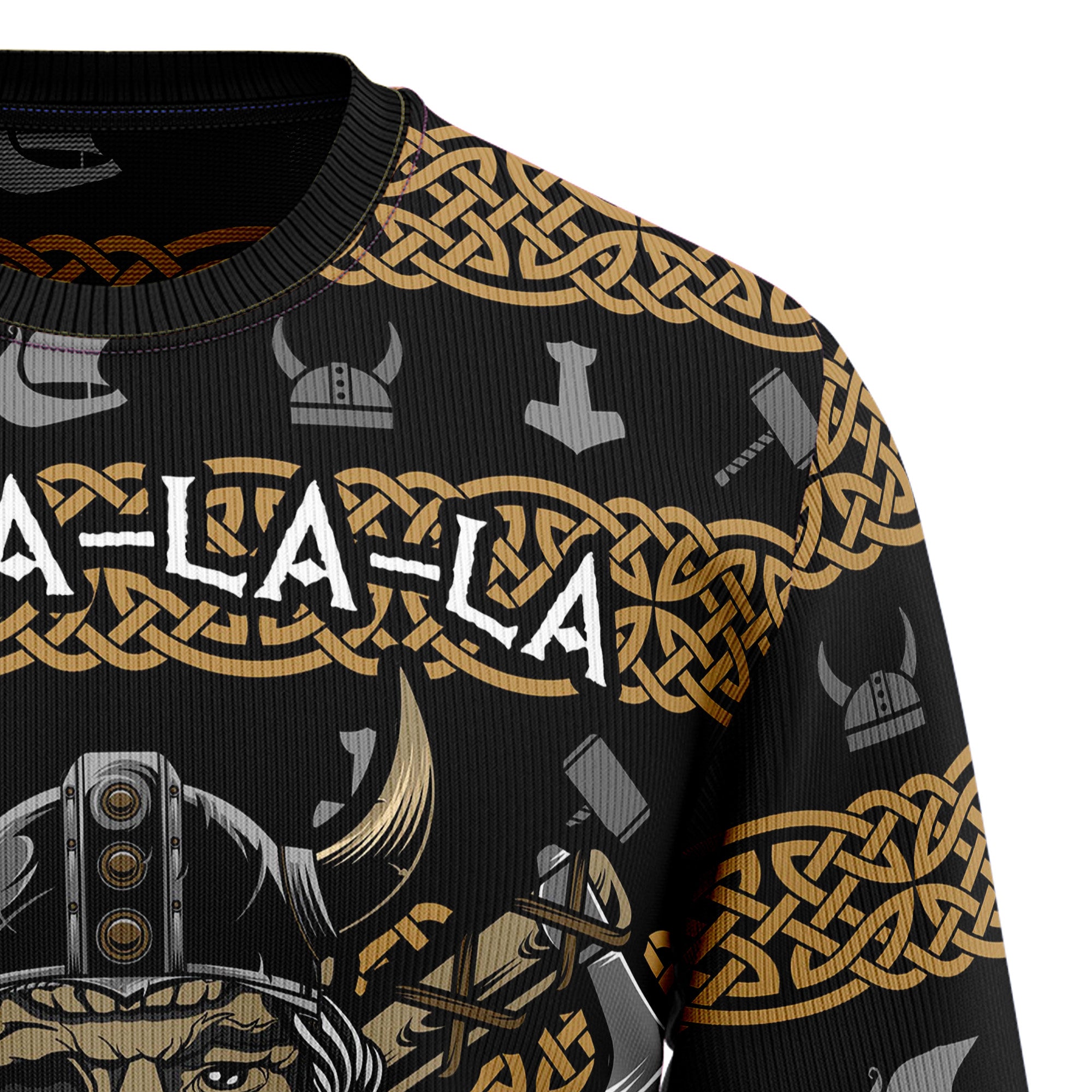 Valhalla La La La Ugly Christmas Sweater - Image 3