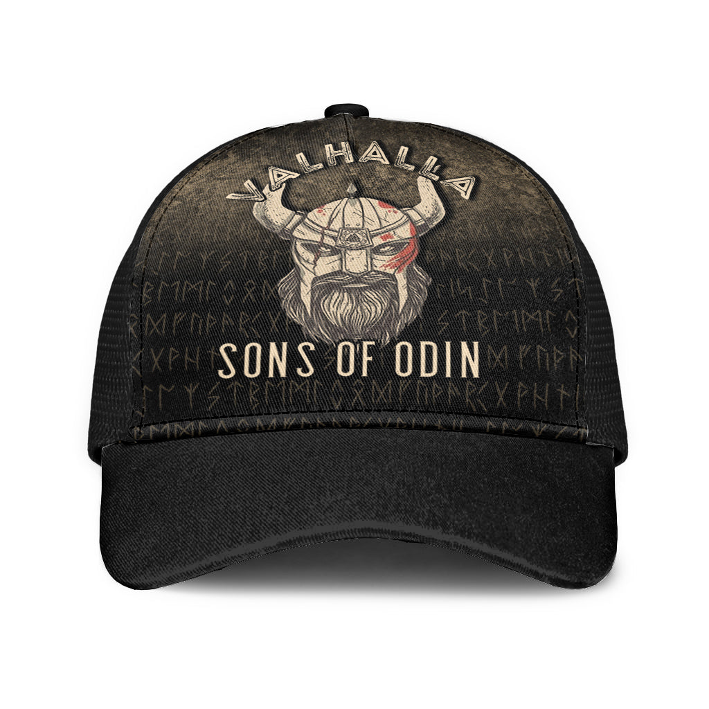 Valhalla - Sons - Of - Odin Mesh Back Cap Trucker Hats Custom Hats Gifts For Men & Women