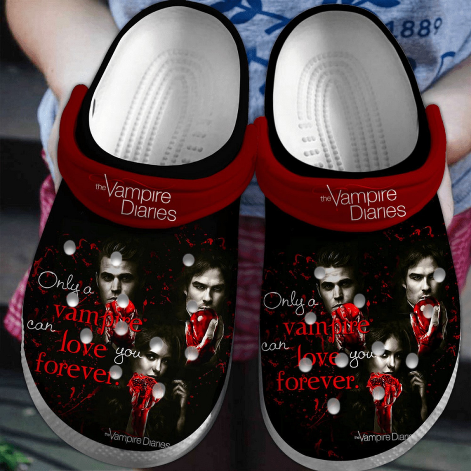 Vampire Dianes TV Series Crocs Crocband Clogs Shoes Comfortable For Men Women and Kids